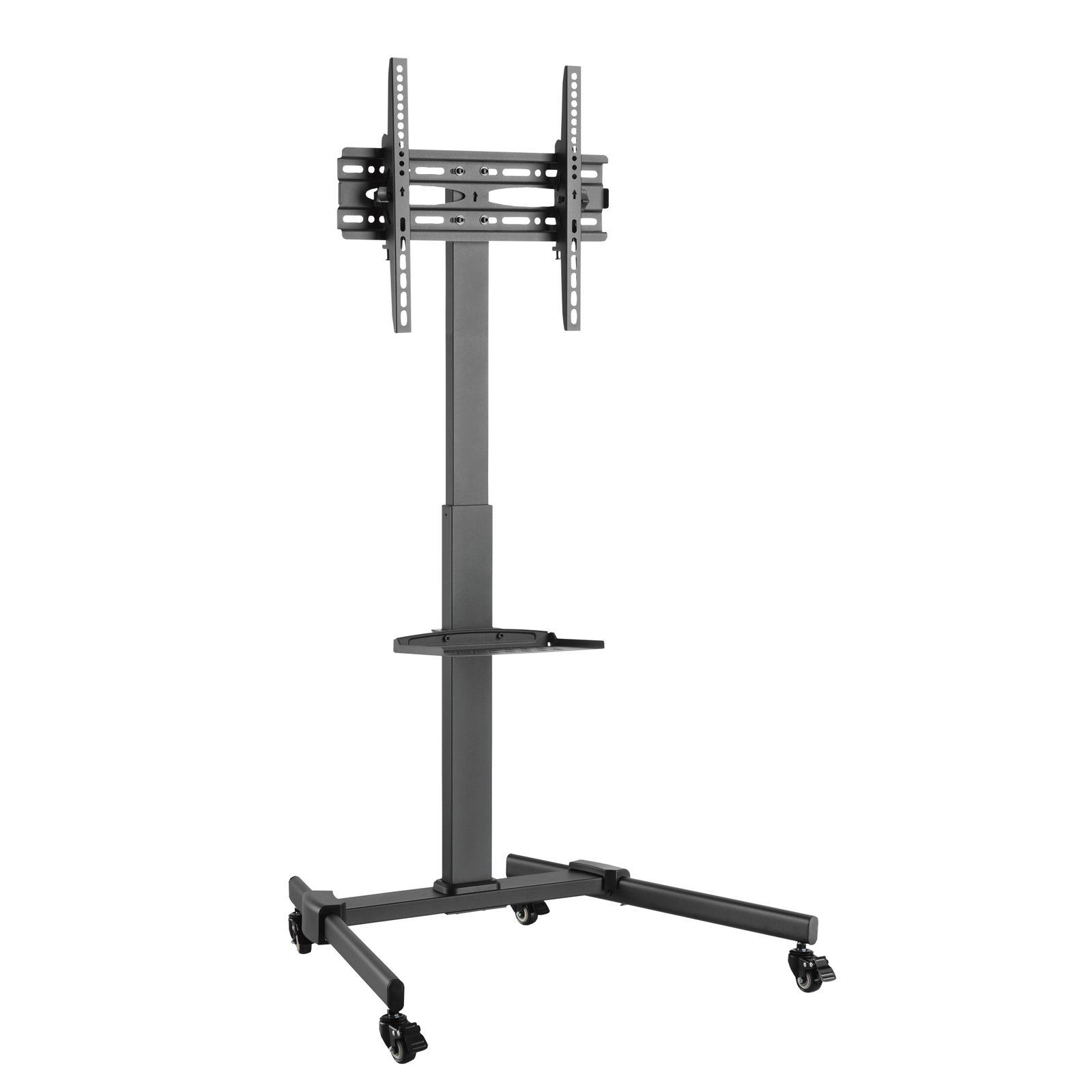 Carrello per schermi 32"-55", inclinazione 10°, altezza regolabile 138-173 cm - Showgear 100209