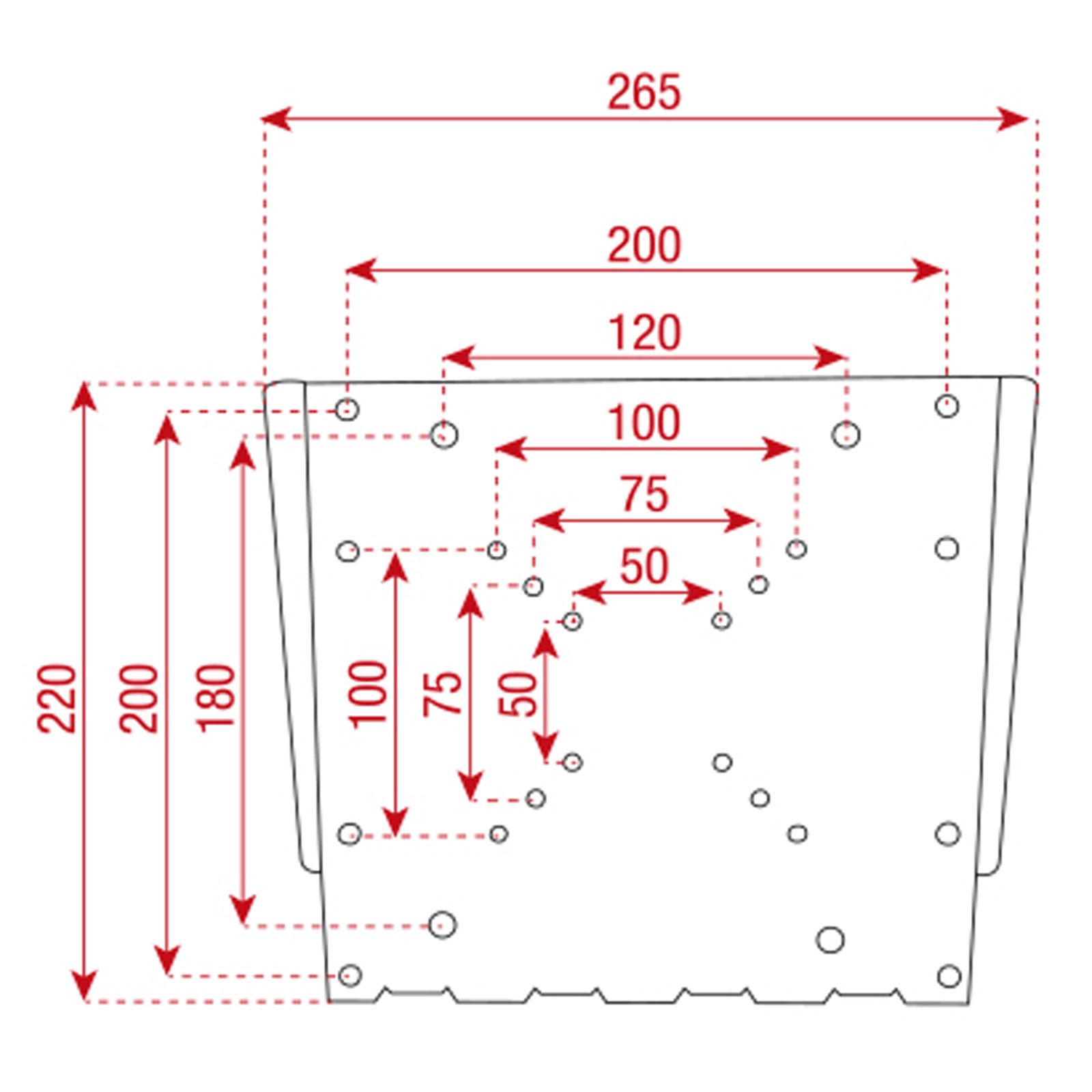Supporto a parete per schermi 23"-46", VESA 200, carico 30 kg - Showgear 100254B