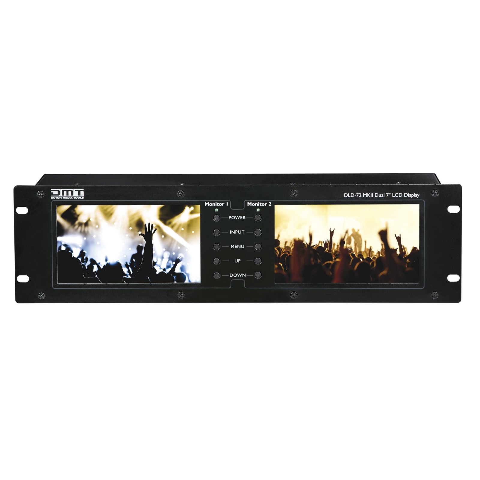 Doppio Monitor 7" per Rack con Ingressi HDMI/VGA/CVBS - DMT DLD-72 MKII