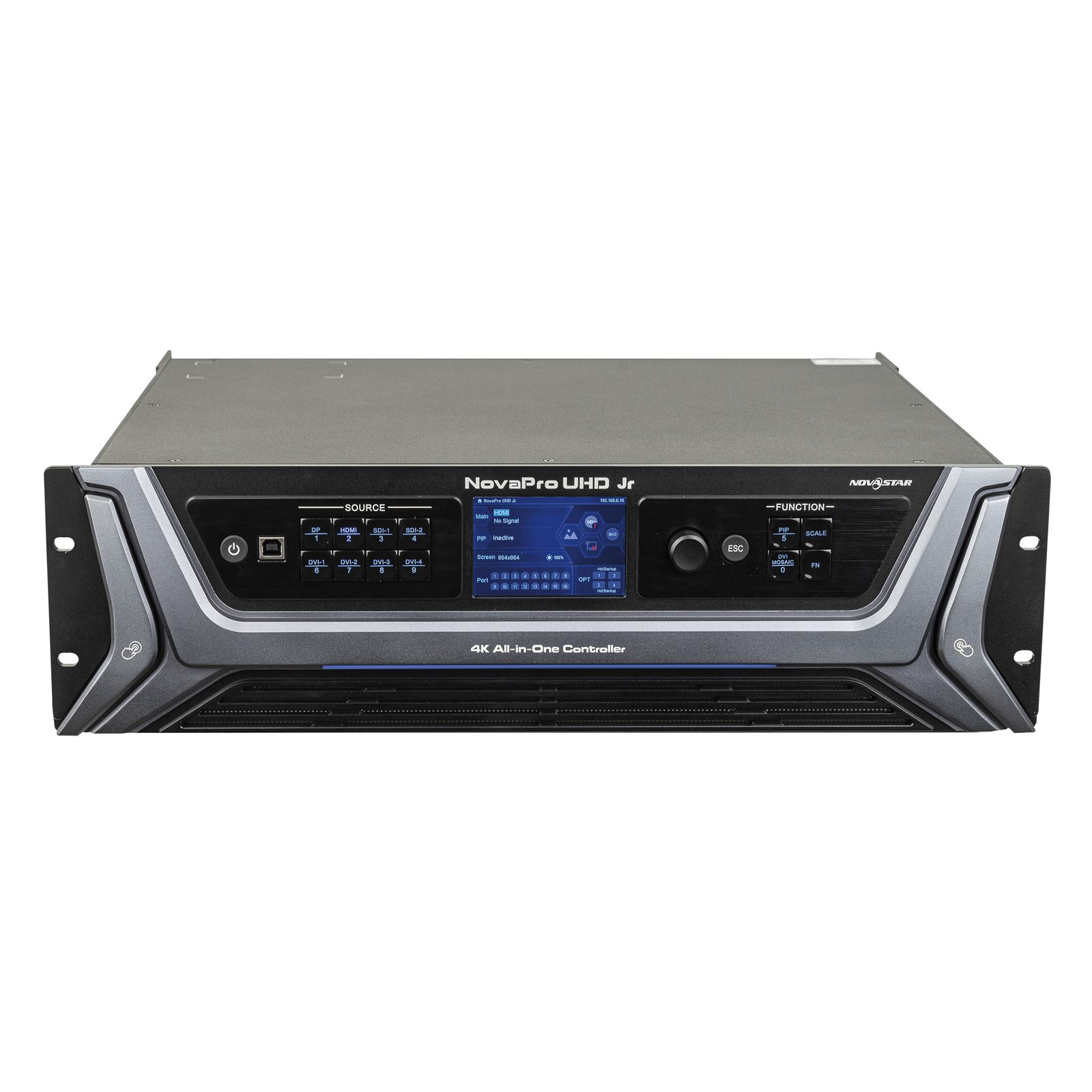 Controller LED 4K NovaPro UHD Jr DVI DP HDMI 12G-SDI 16GbE 4Fibra - Novastar 101633