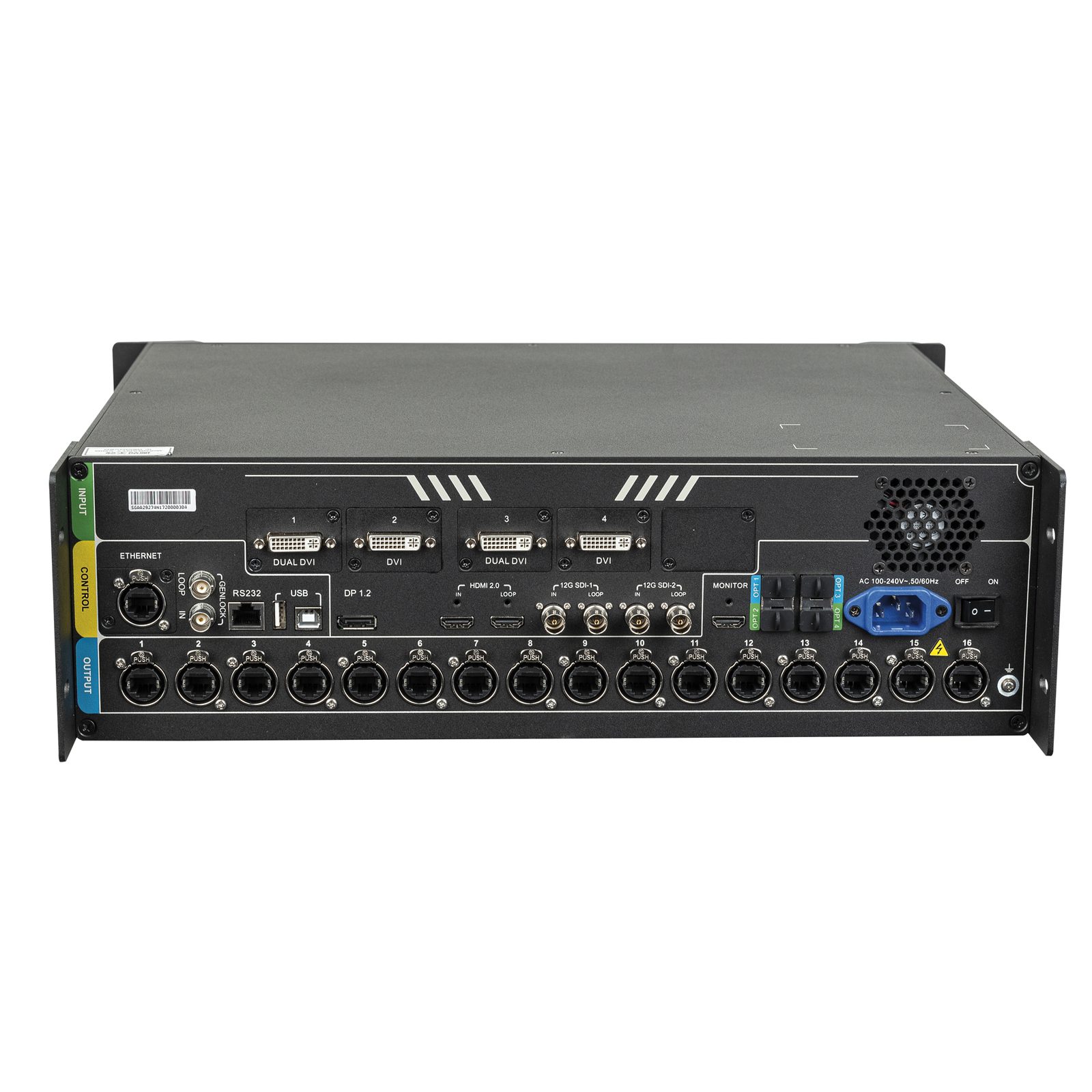 Controller LED 4K NovaPro UHD Jr DVI DP HDMI 12G-SDI 16GbE 4Fibra - Novastar 101633