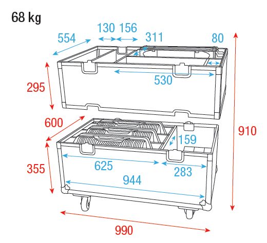 Flight case per 3x Raccoon S420/4 e W40/4 - INFINITY 200623