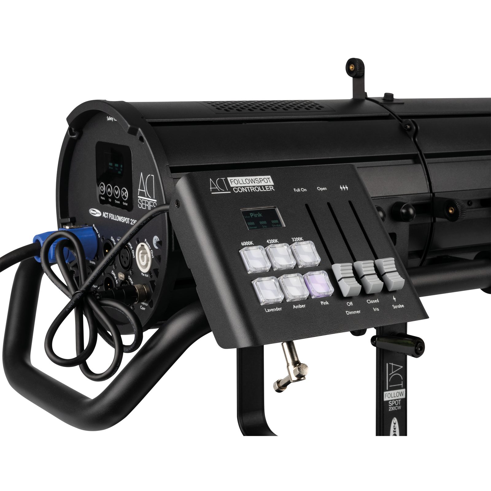 Seguipersona LED Follow Spot 230W CW con iride e zoom - Showtec 34080
