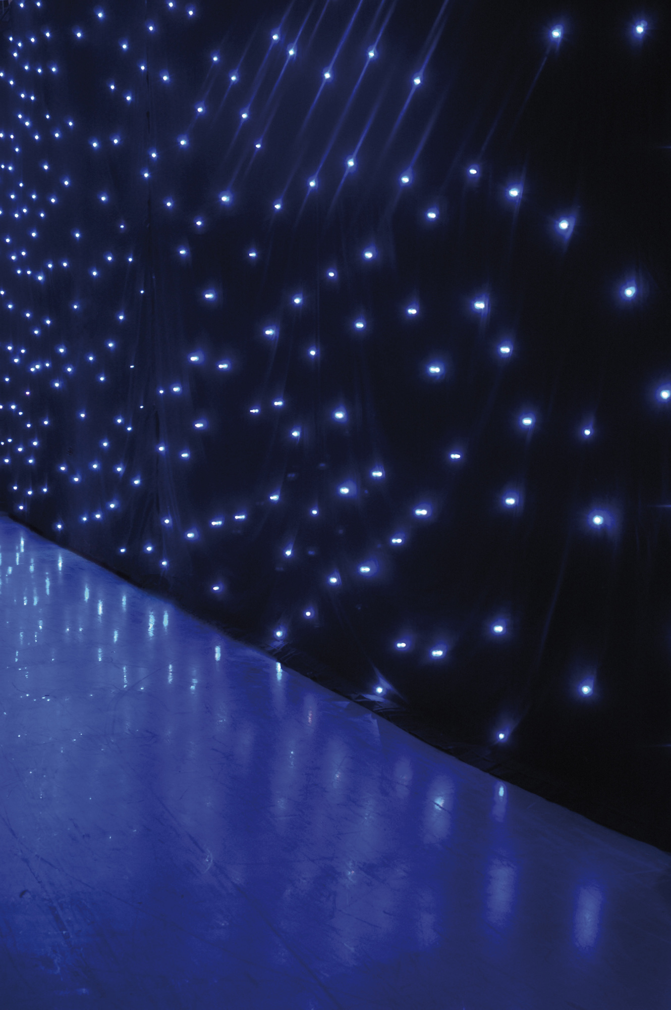 Telo cielo stellato LED 6x3m, 144 LED bianchi, controller incluso - Showtec 40427