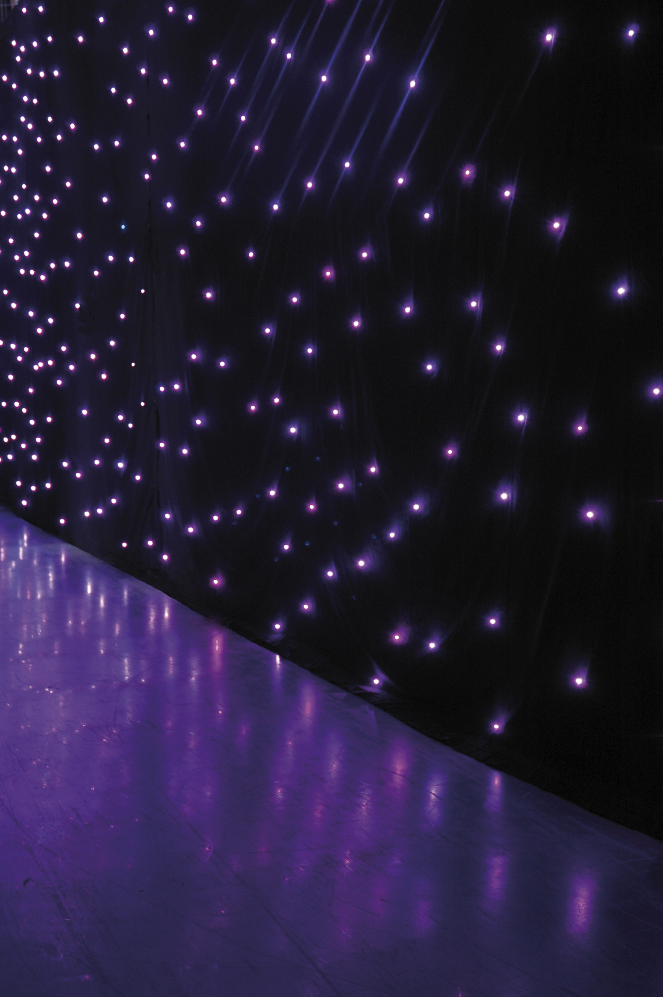 Telo cielo stellato LED 6x3m, 128 LED RGB, controller incluso - Showtec 40429