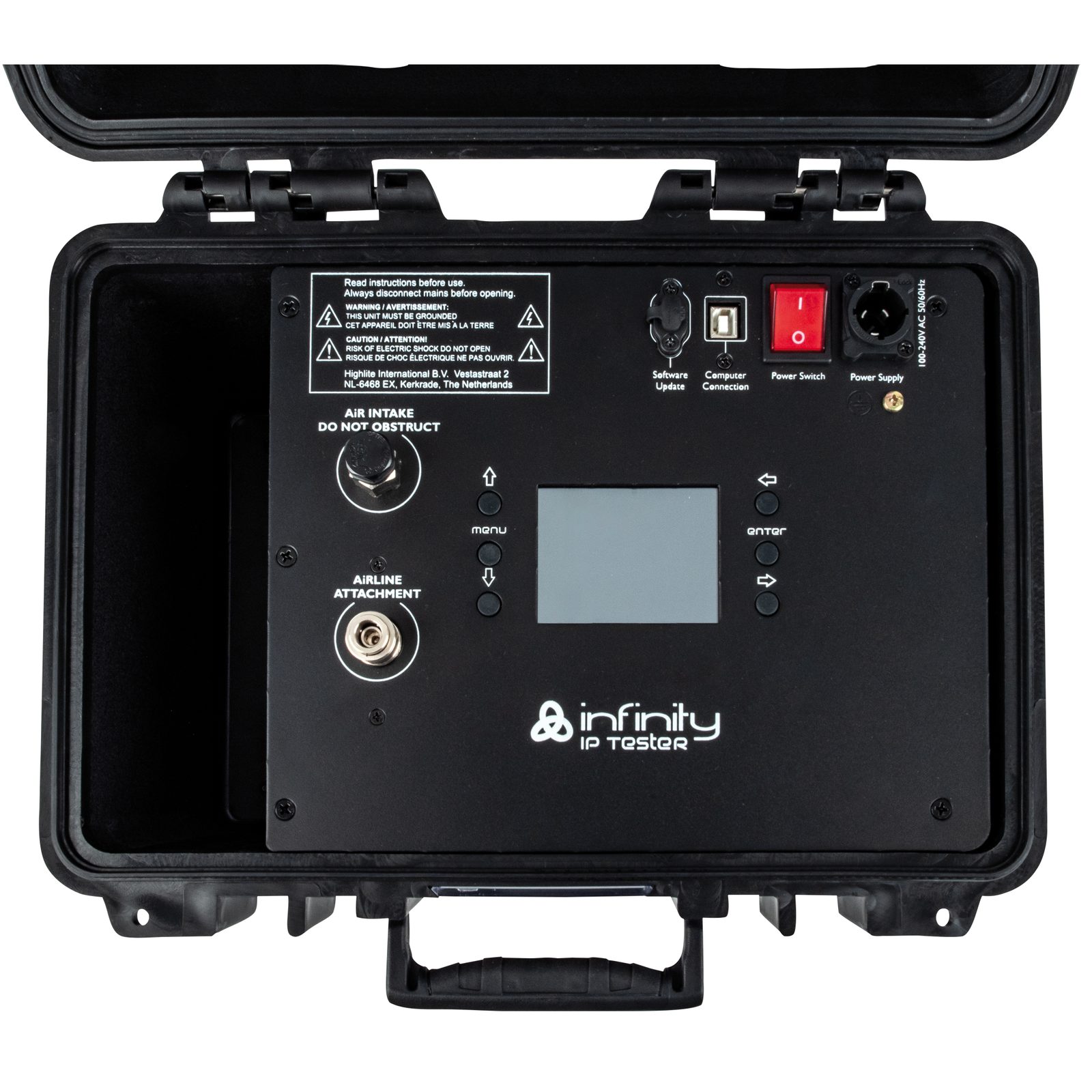 Tester IP portatile per prodotti Infinity con valvole Gore, ABS, nero - Infinity 41549