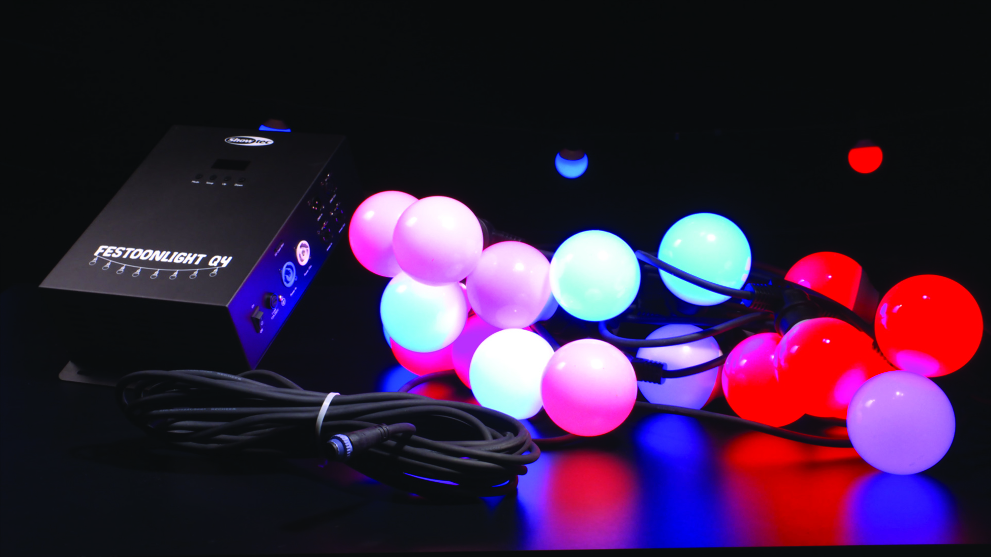 Stringa LED Festoon Q4 IP65 15 m RGBW - Showtec 41757