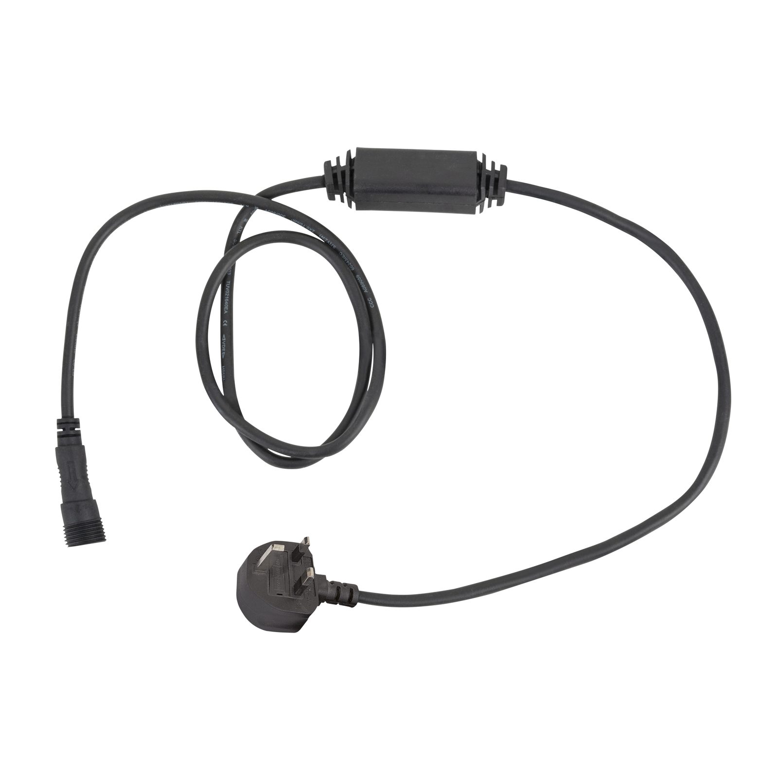 Cavo di alimentazione LED per stringa/ghiacciolo Nero Spina UK 1.5 m - Showtec 41892