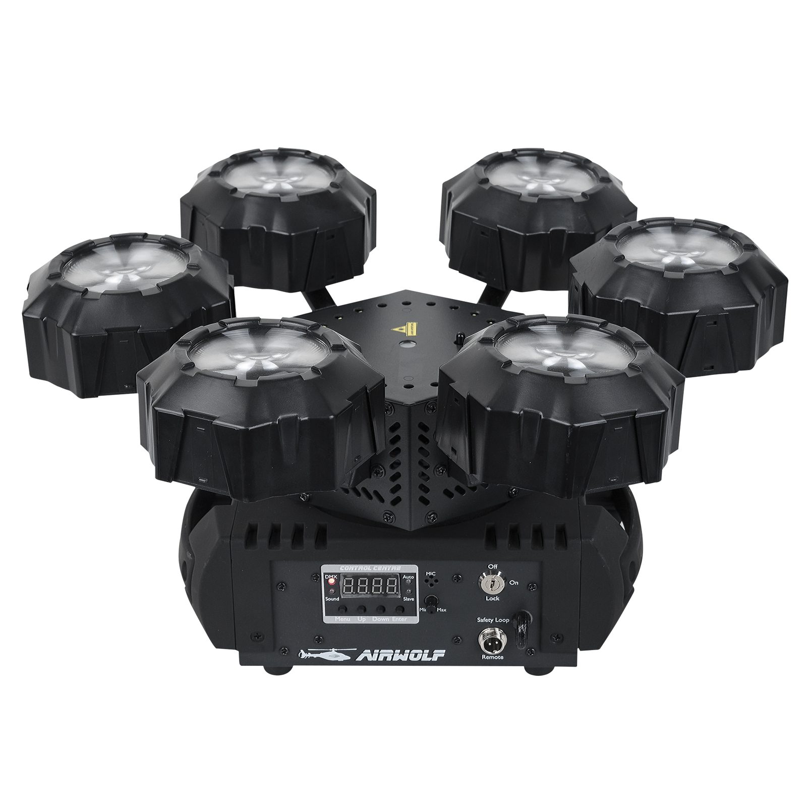 Effetto Multi-Luce Airwolf 6 Fasci RGBW Strobo Laser - Showtec 43164