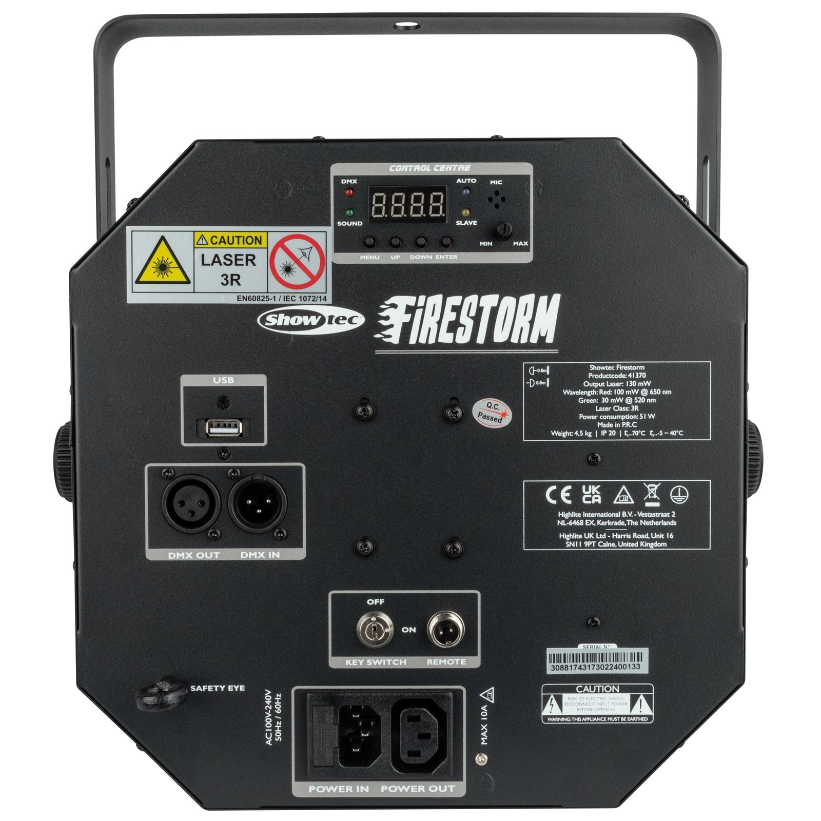 Effetto Luce 4 in 1 Wash Derby Strobo Laser RG 130mW - Showtec 43173