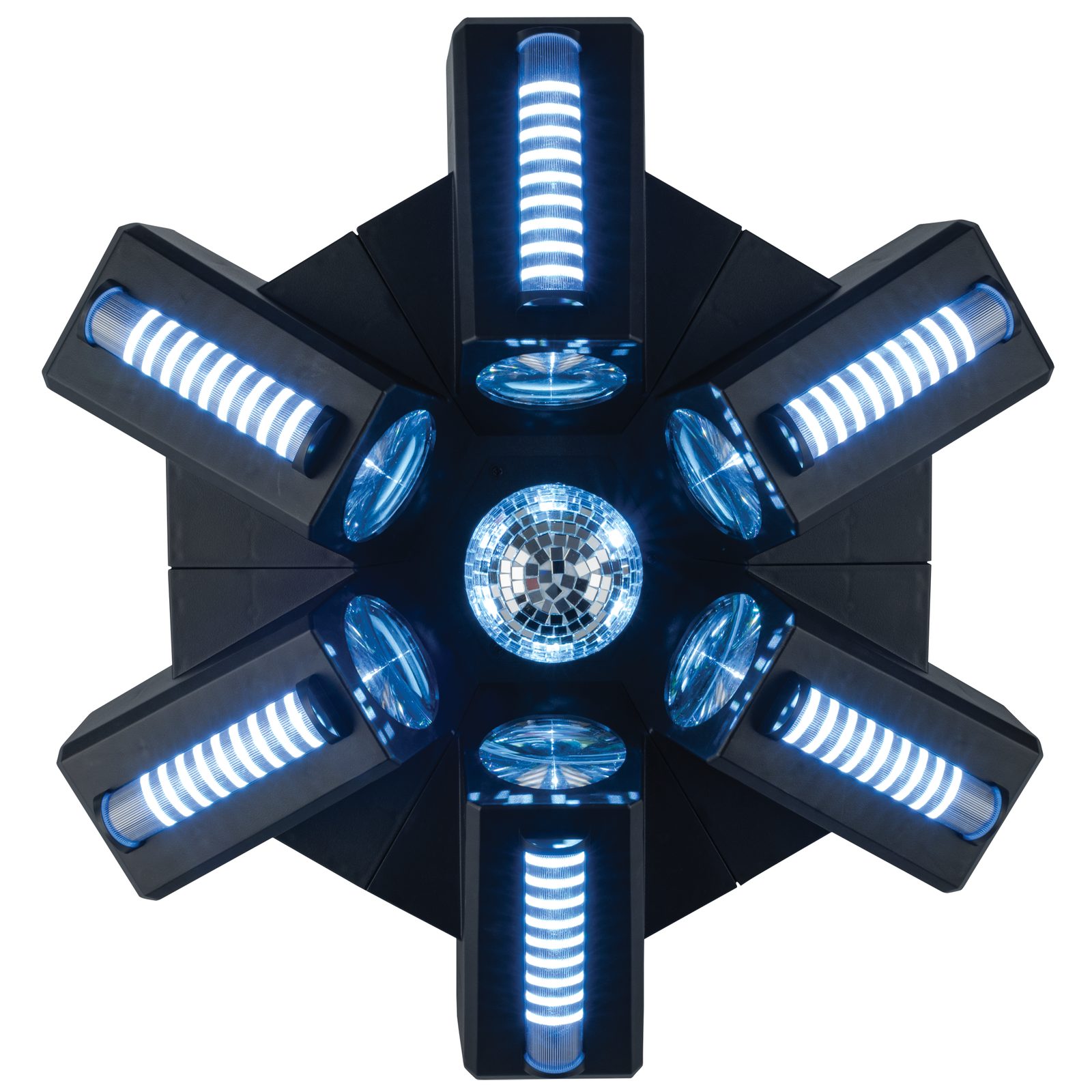 Effetto Luce Multi-effetto 6xRGBW 40W Strisce RGB Sfera Specchio - Showtec 43174