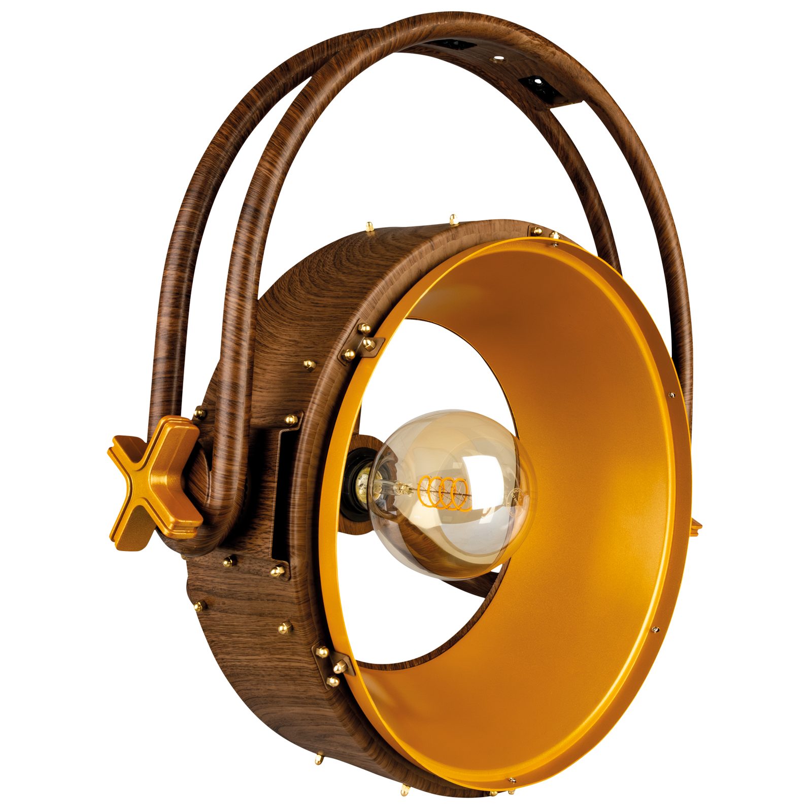 Edison Vintage 2 - Dimmer LED DMX E27 Pale Gold/Wood Grain - Showtec 43333