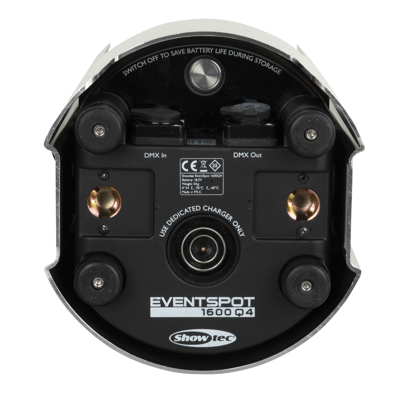 Faro LED batteria EventSpot 1600 Q4 Silver - Showtec 44051