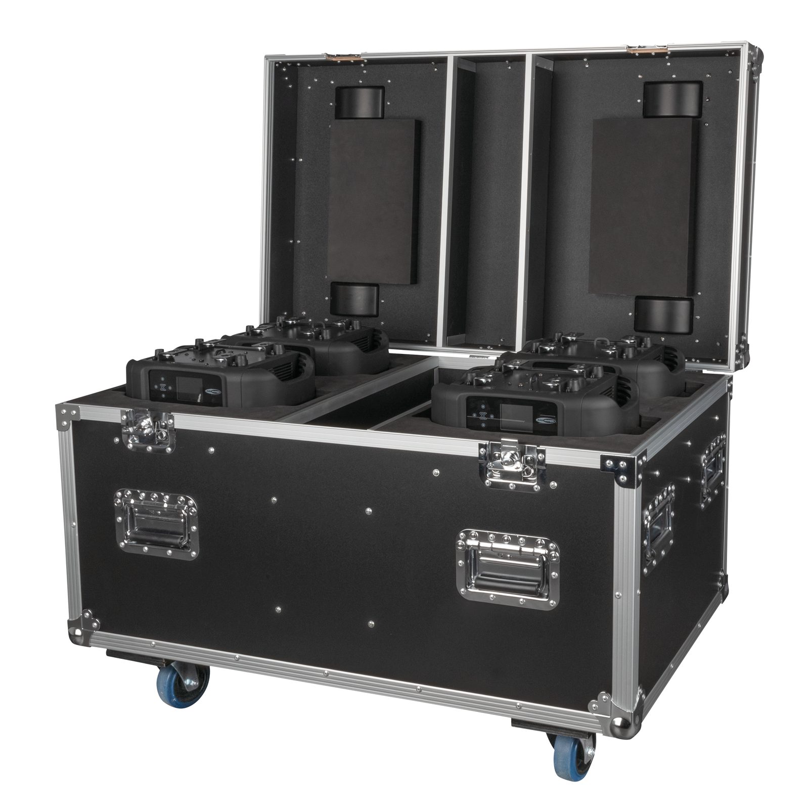 Flight case per 4x Xpression 2000 con scomparto - Showtec 47090