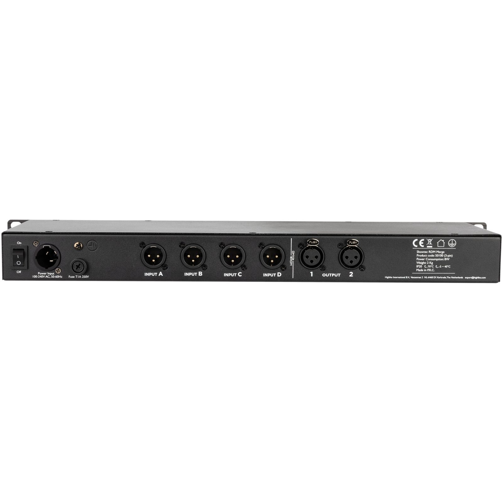 RDM Merge DMX Merger 4 Ingressi 2 Uscite - Showtec 50100