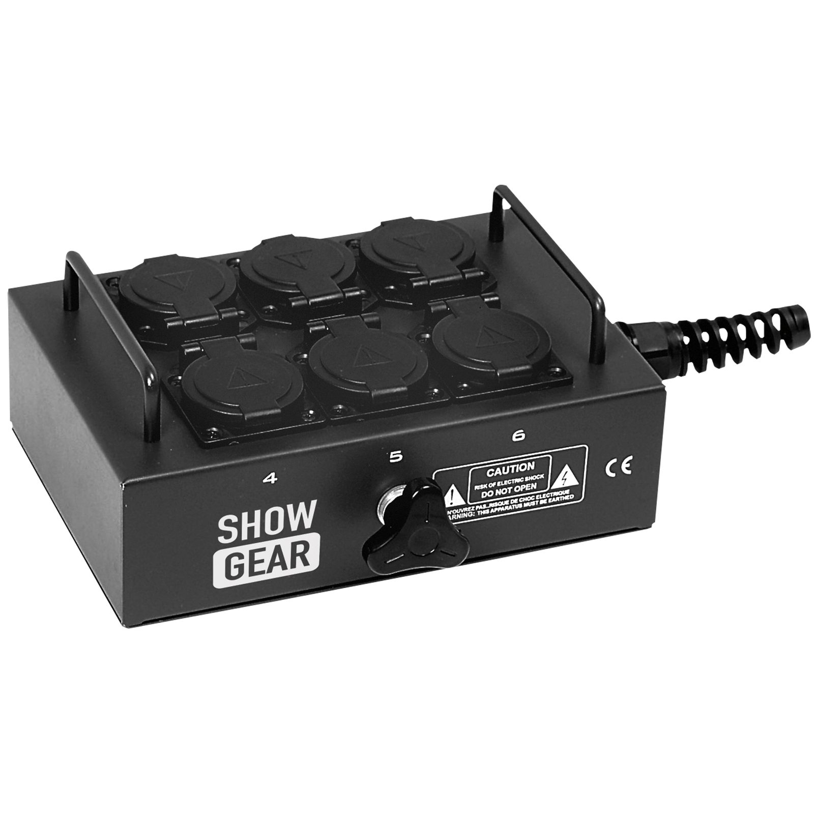 BO-6-PG - Distributore 6 prese Schuko entrata cavo - Showgear 50289