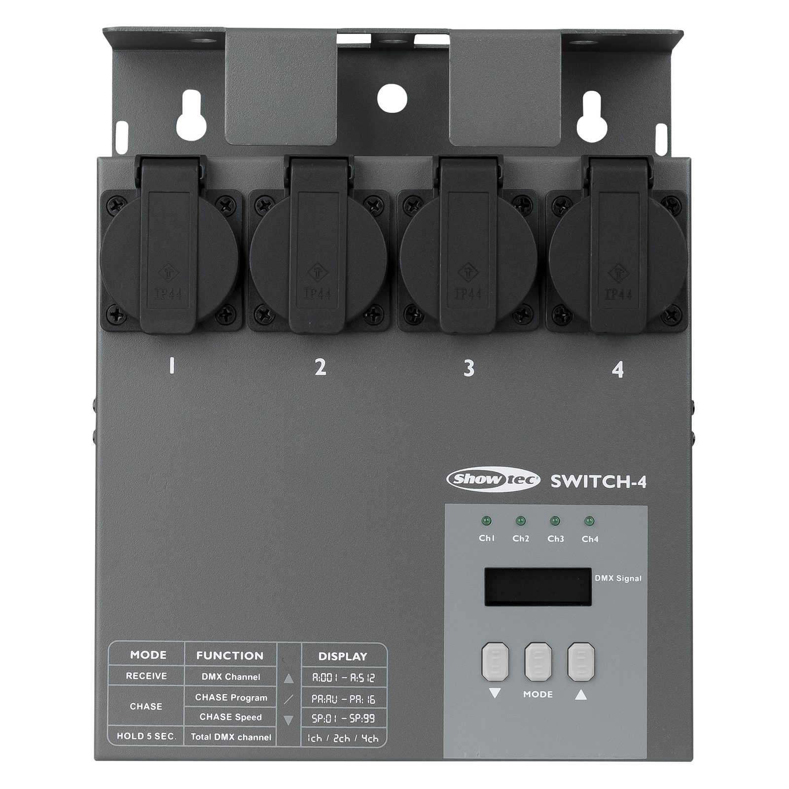 Switch pack DMX512 4 canali 5A - Showtec 50357