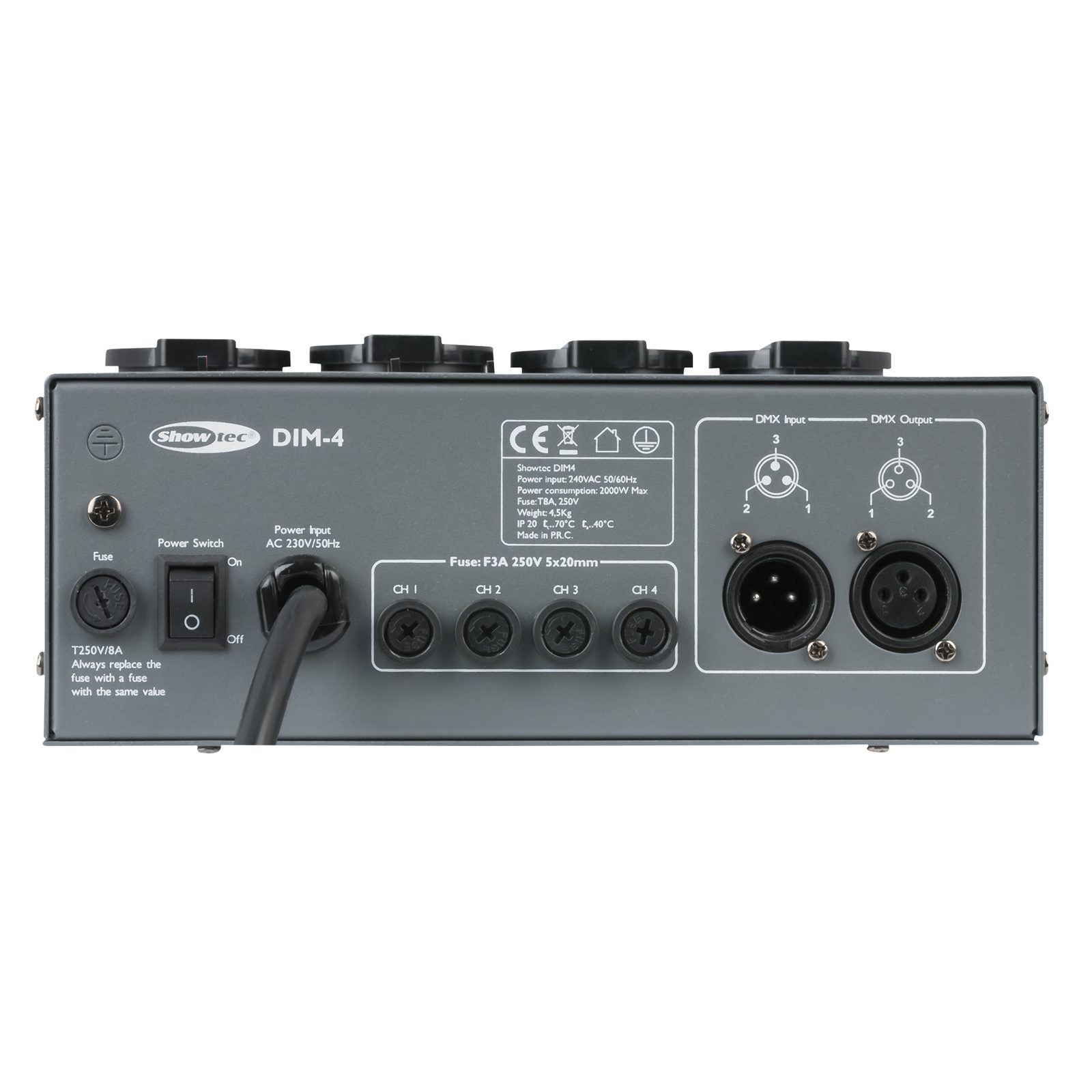 Pacco dimmer 4 canali DMX 1920W - Showtec 50442