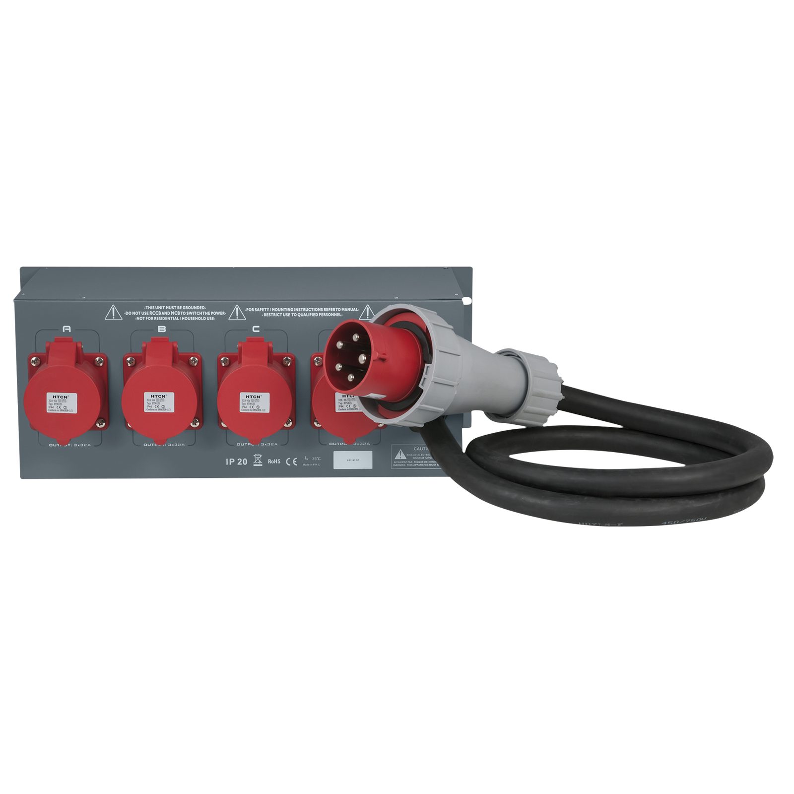Distributore energia PSA 63A 4x CEE 32A con MCB 32A - Showgear 50666