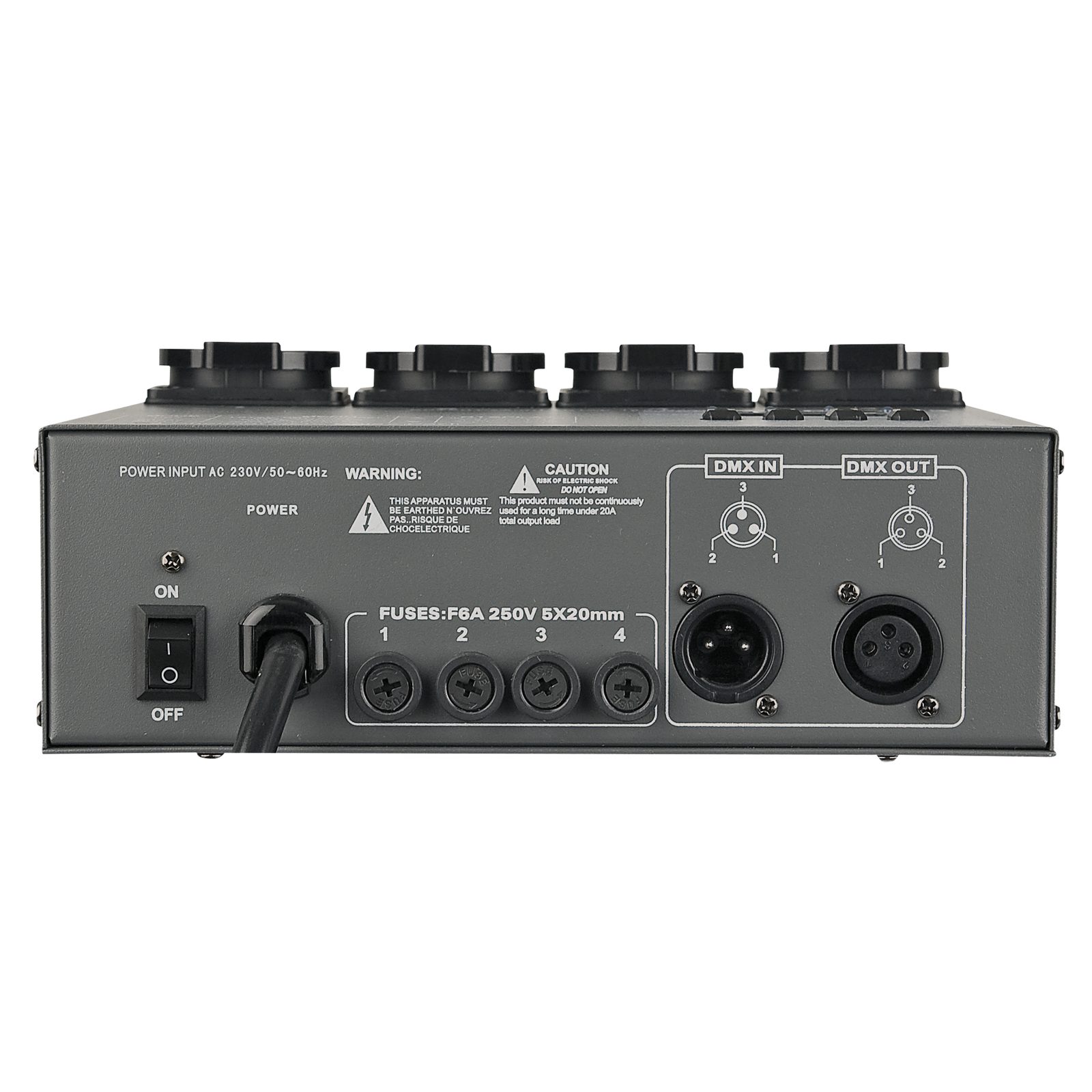 Relay Pack 4 canali 5A DMX/Audio - Showtec 50753