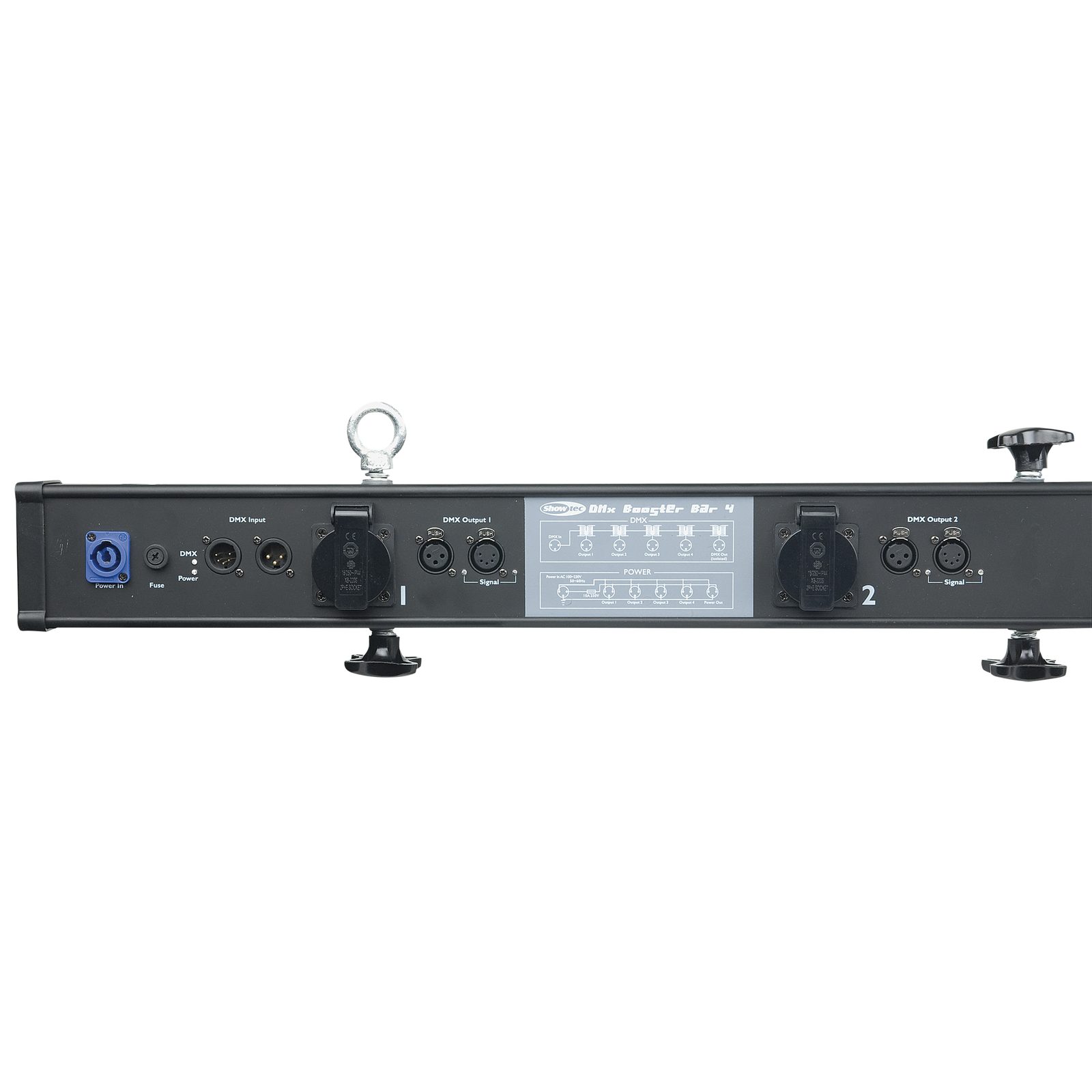 DMX Booster Bar 4 canali XLR 3/5P Powercon - Showtec 50781