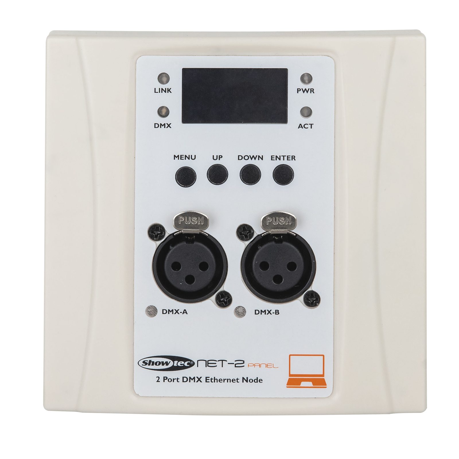 Pannello a muro Art-Net 2 universi DMX 3-pin bianco - Showtec 50814
