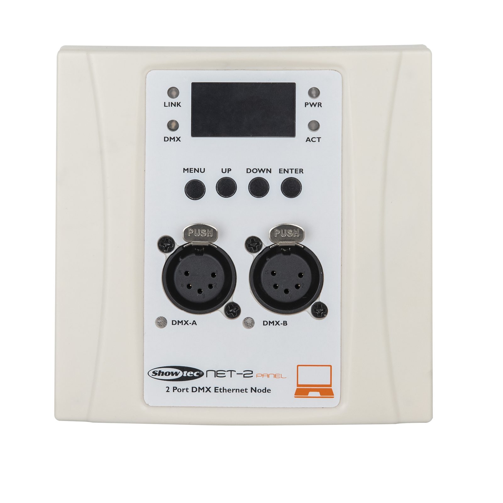 Pannello a muro Art-Net 2 universi DMX 5-pin bianco - Showtec 50815