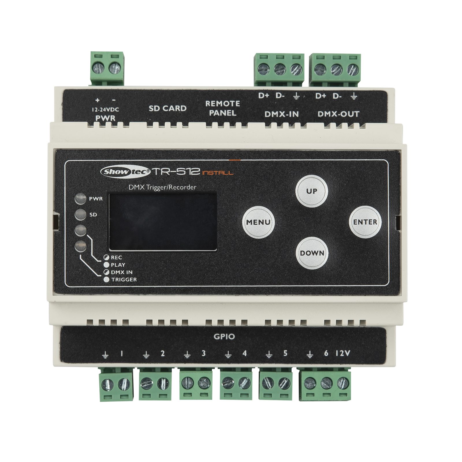 Registratore/Riproduttore DMX per installazione TR-512 Install DIN Rail - SHOWTEC 50826