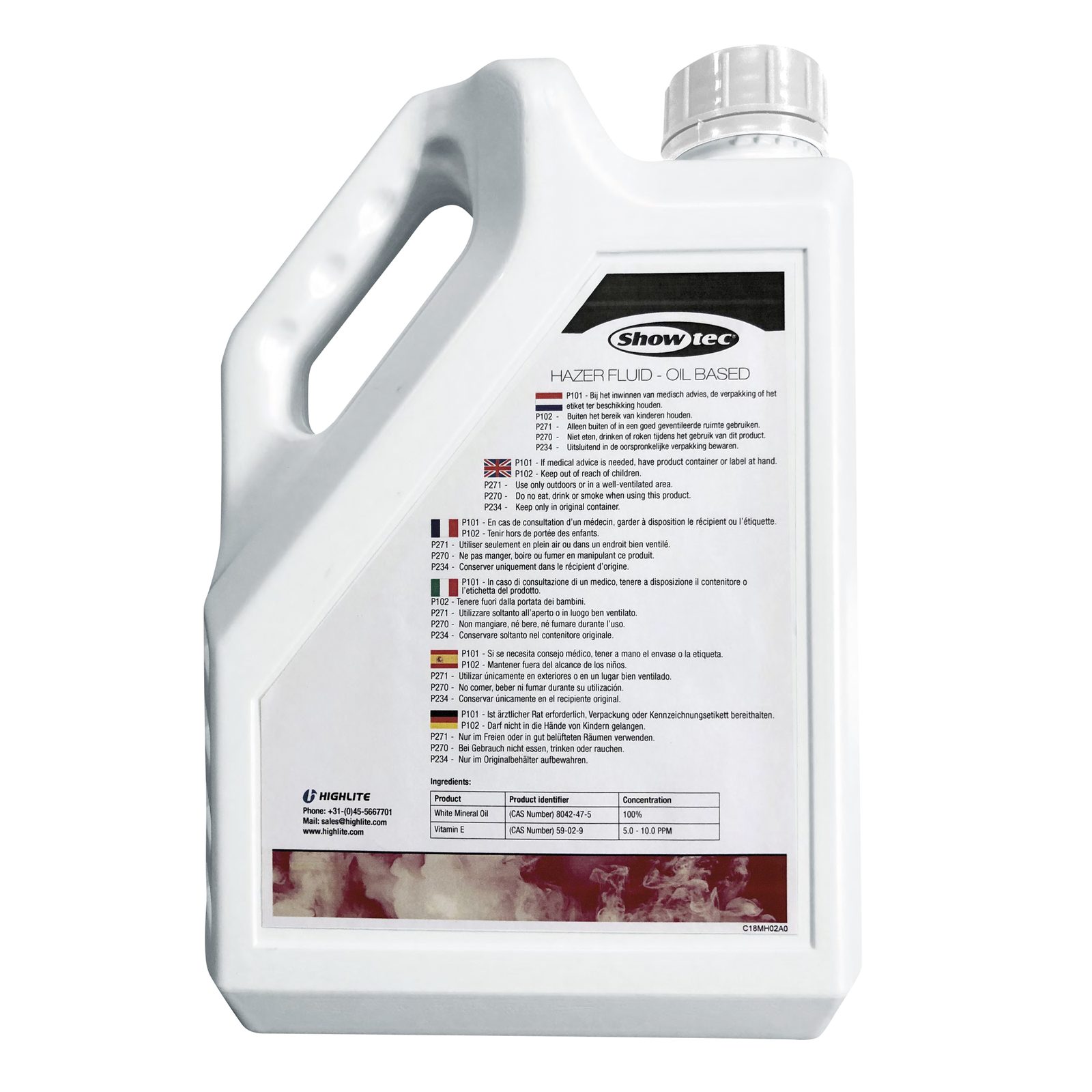 MHL-2 Hazer Fluid 2 L Oil-Based - Showtec 60569