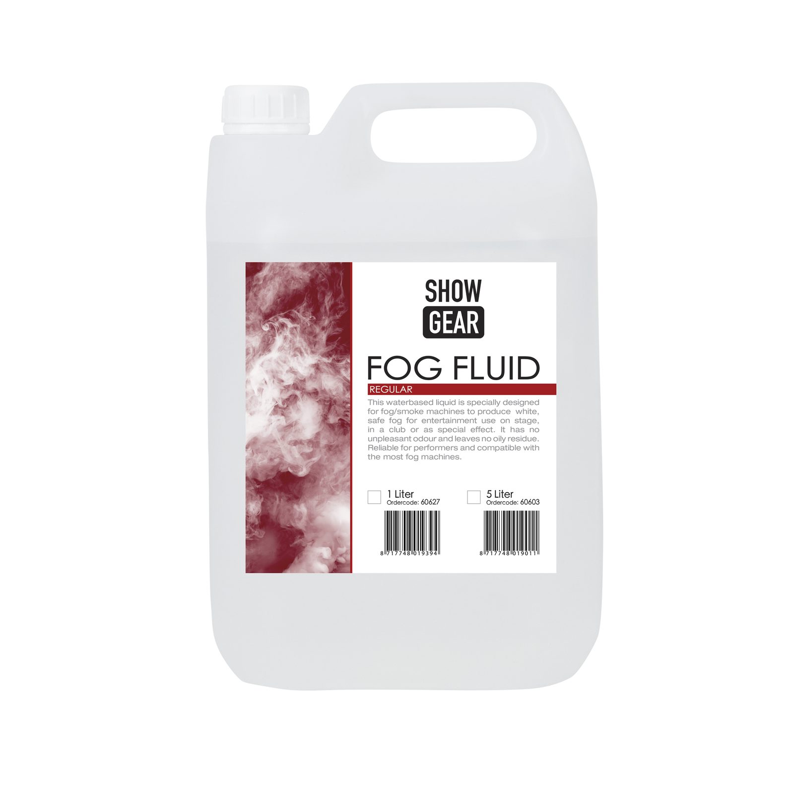 Liquido per macchina fumo Regular 5 litri a base d'acqua - Showgear 60603