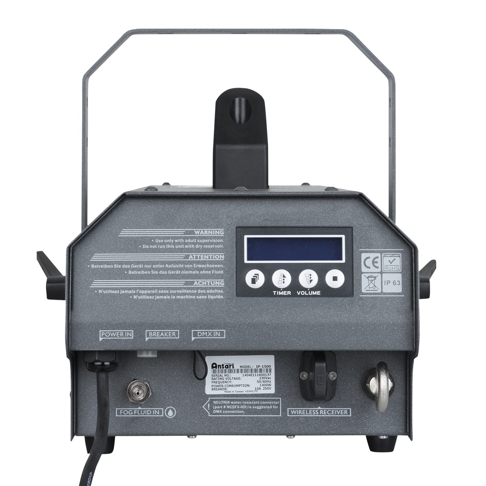 Macchina del fumo impermeabile IP-1500 IP63 1500W 240V - Antari 60899