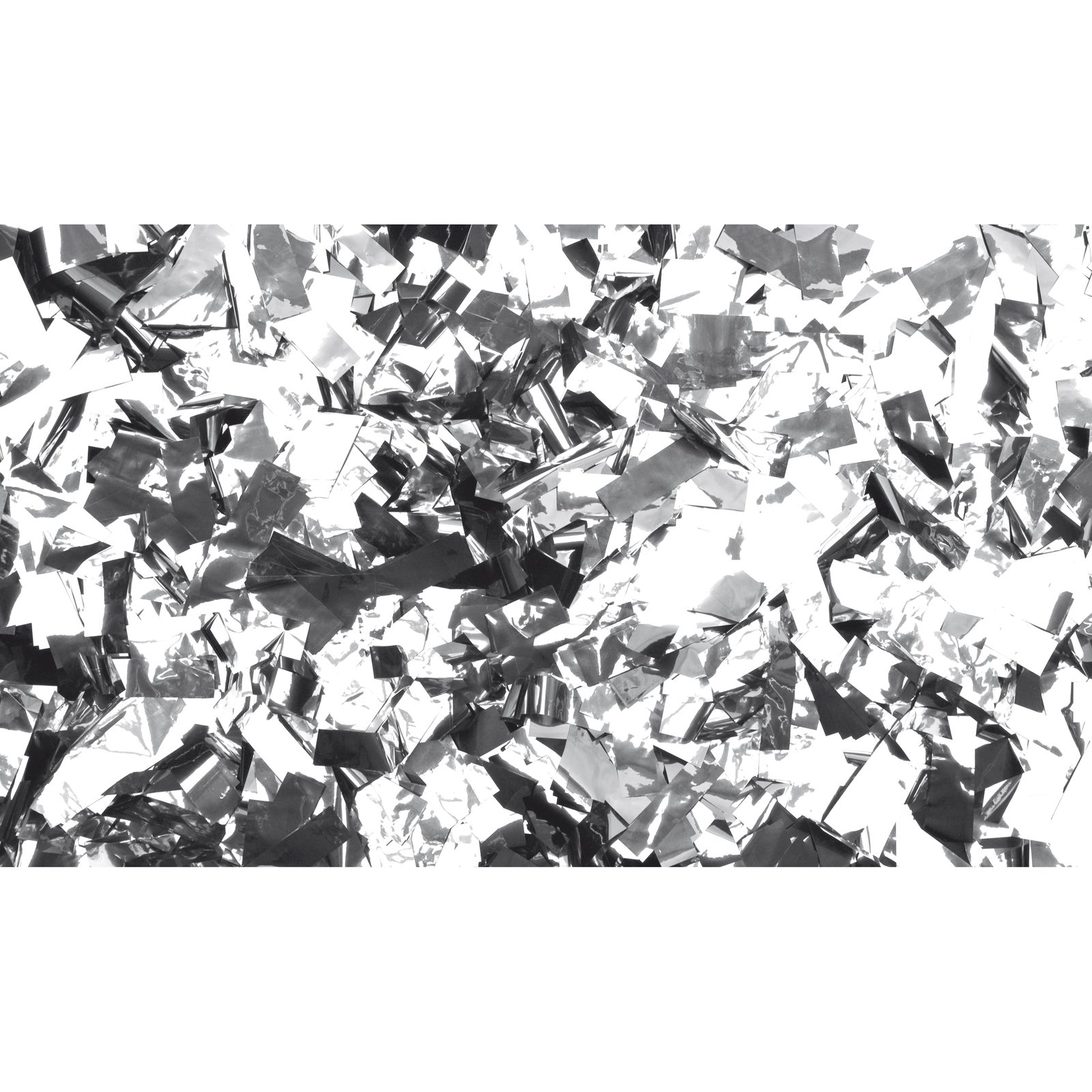 Confetti metallizzati rettangolari argento 55x17mm 1kg ignifughi - Showgear 60914SI