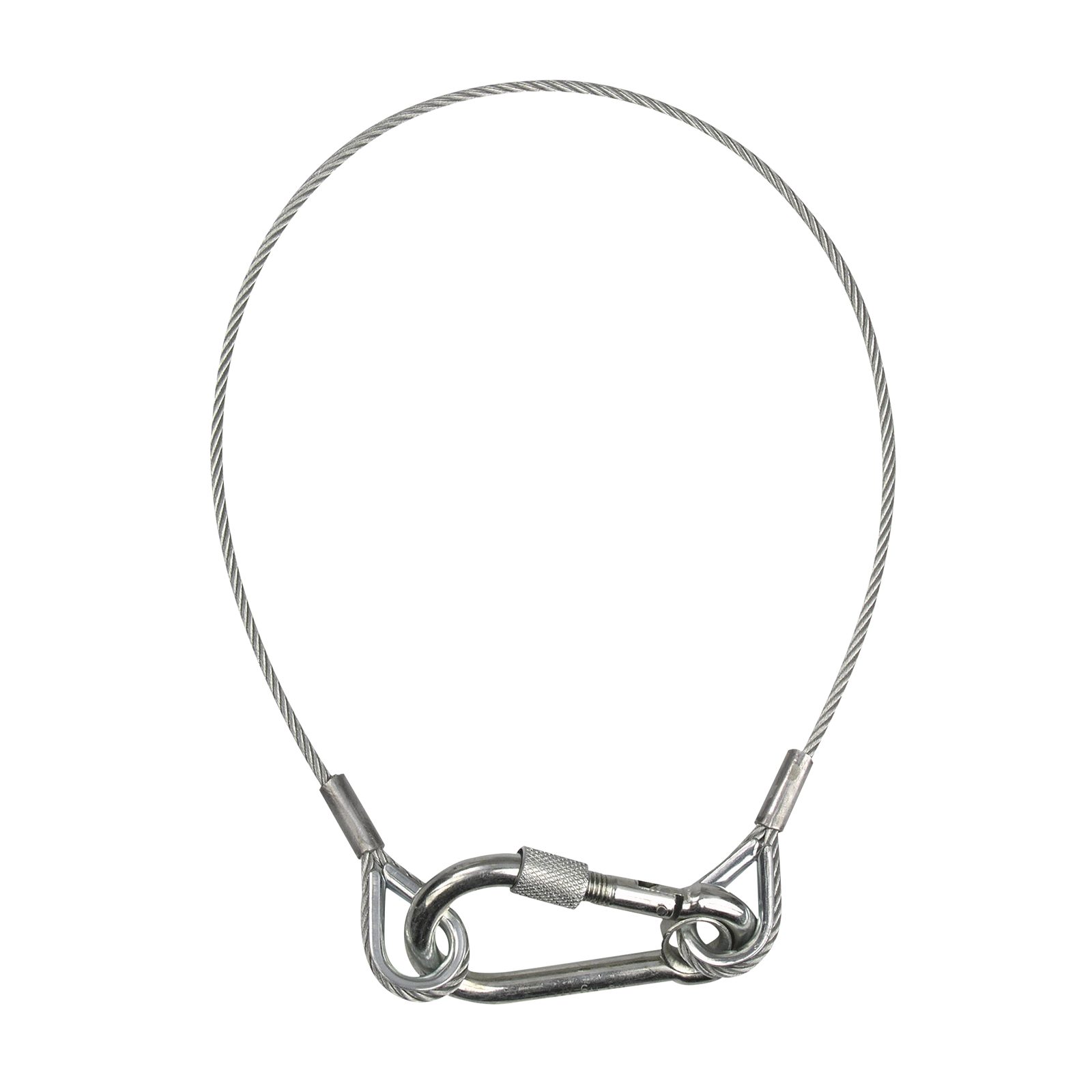 Cavo di sicurezza 4 mm con anello, 50 cm, carico 60 kg - Showgear 70147
