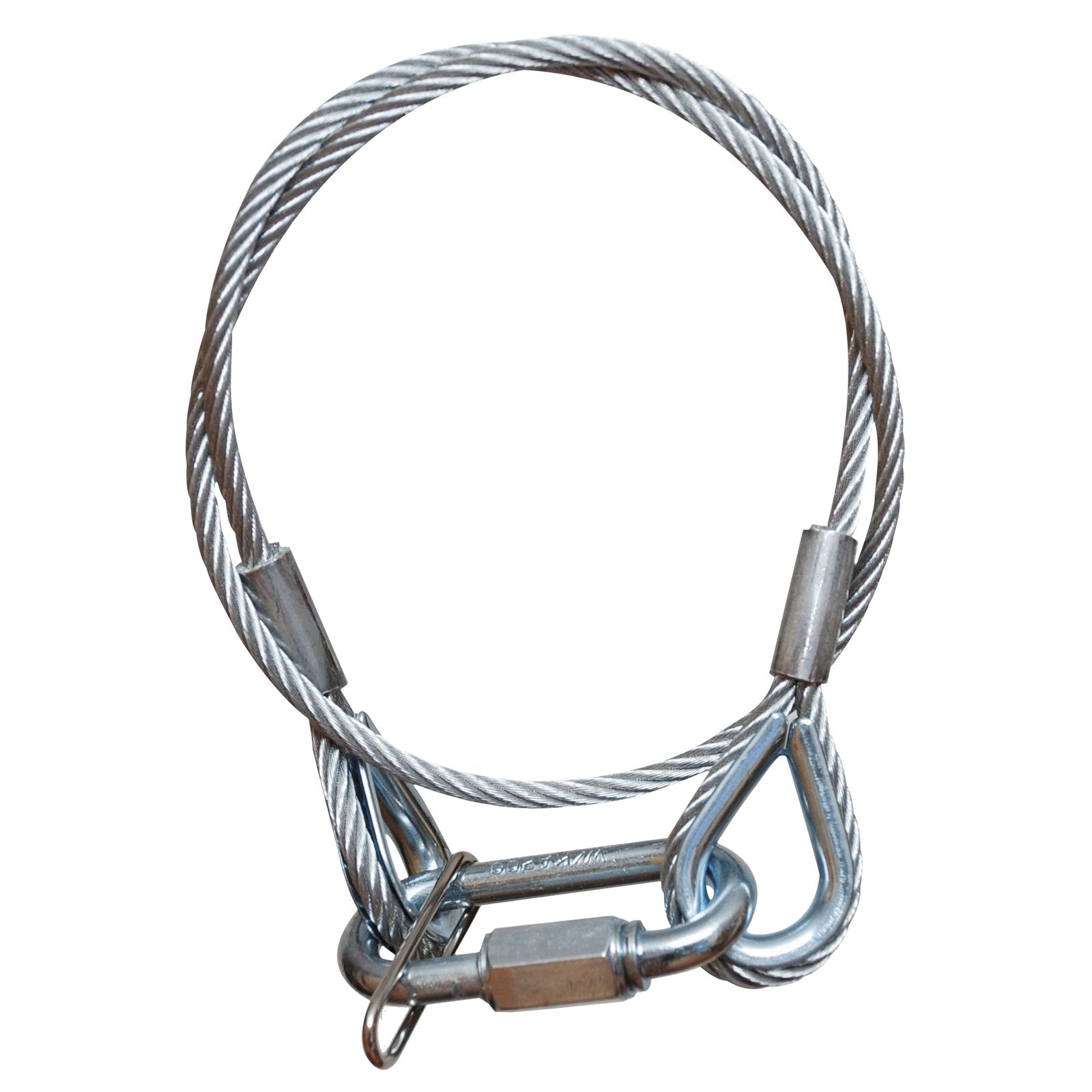 Cavo di sicurezza 5 mm BGV-C1, 60 cm, carico 20 kg - Showgear 70159