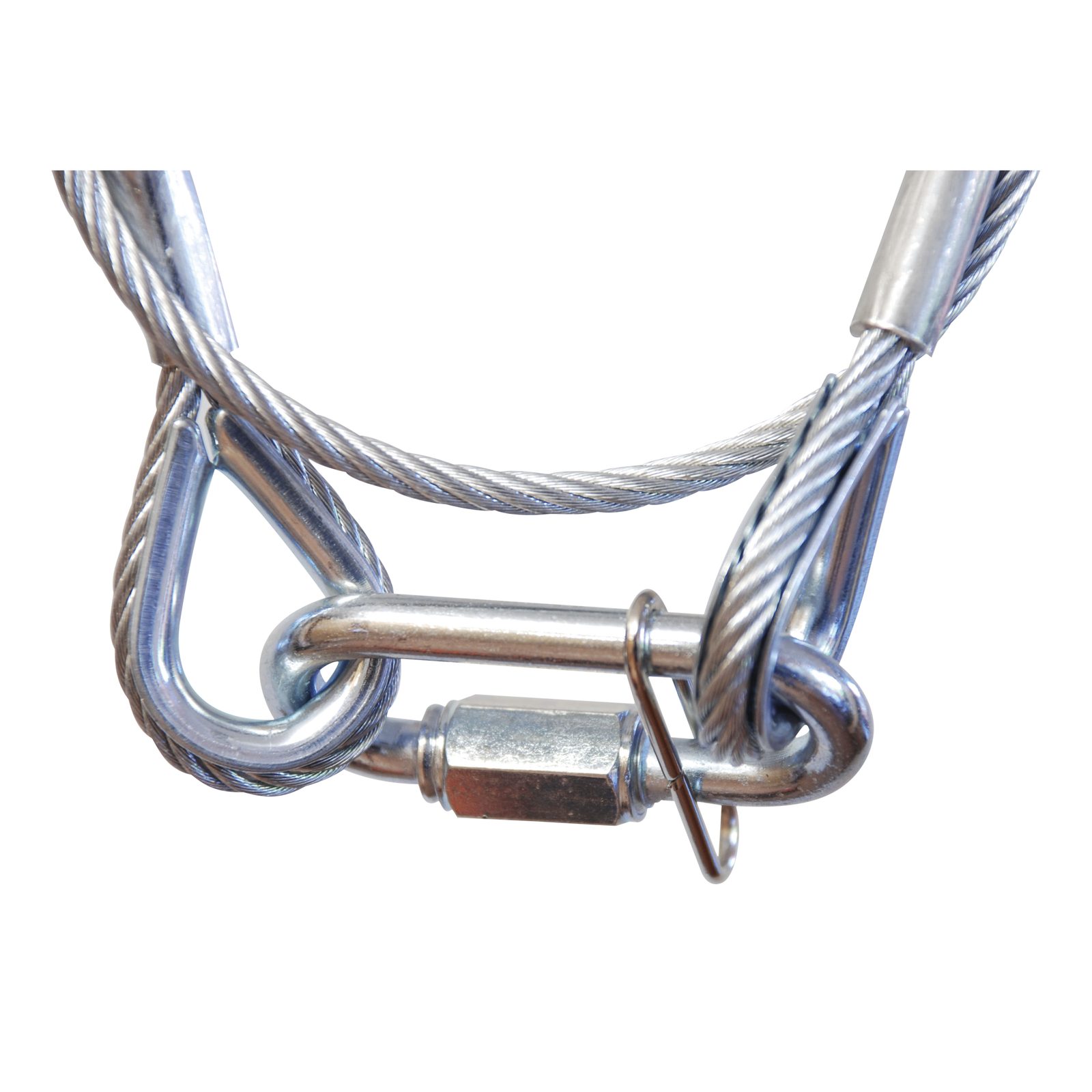 Cavo di sicurezza 5 mm BGV-C1, 60 cm, carico 20 kg - Showgear 70159