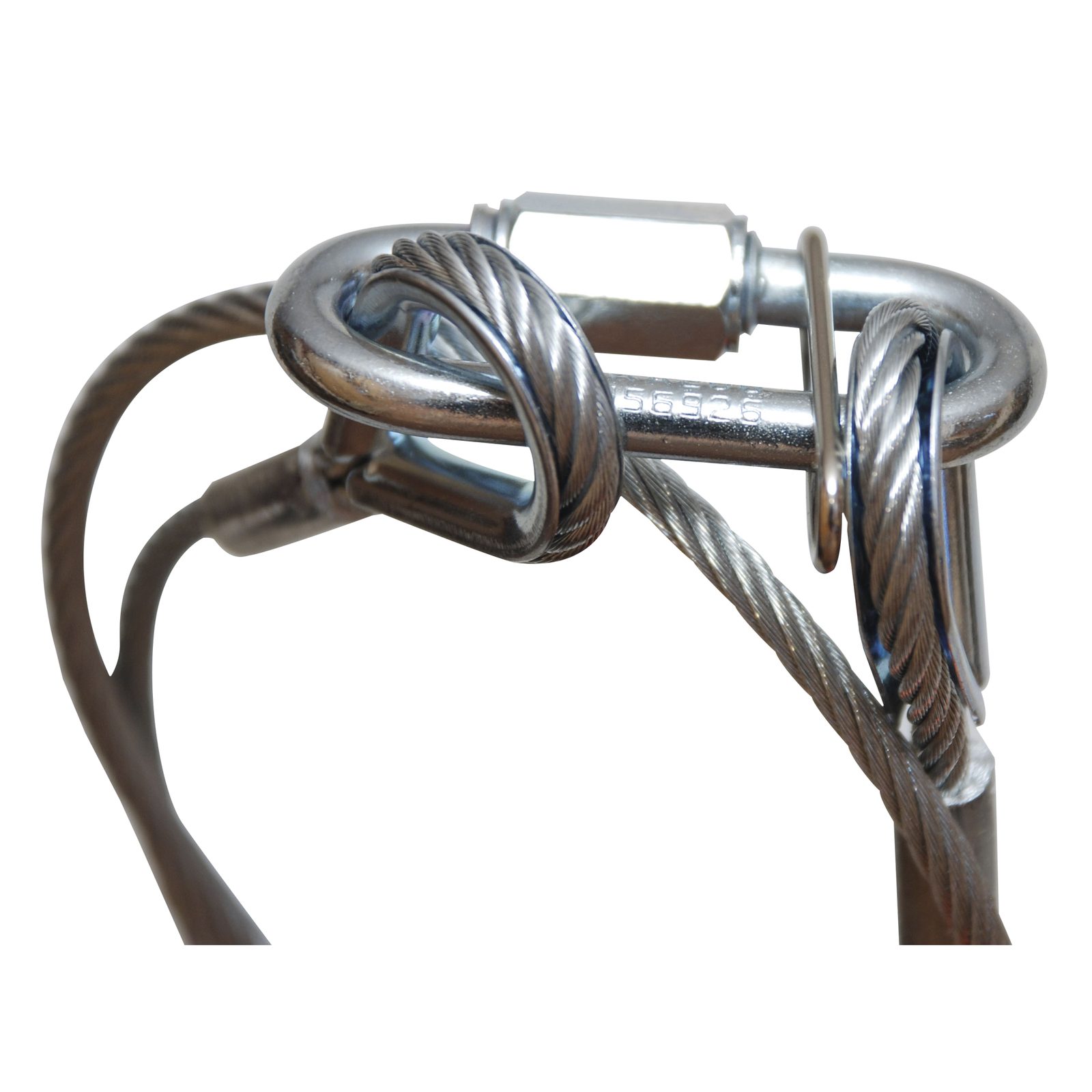 Cavo di sicurezza 5 mm BGV-C1, 60 cm, carico 20 kg - Showgear 70159