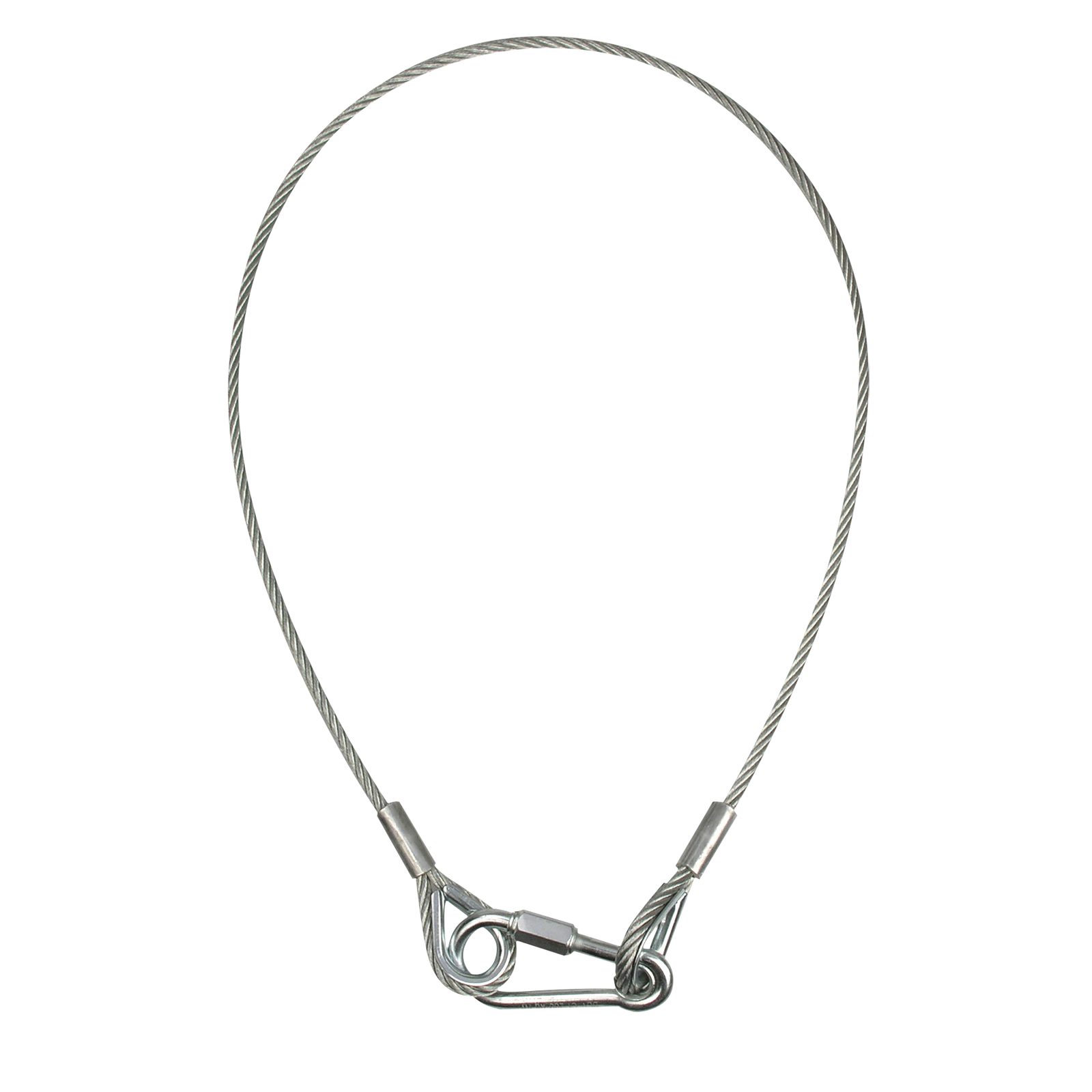 Cavo di sicurezza 6 mm, BGV-C1, 100 cm, argento - Showgear 70167