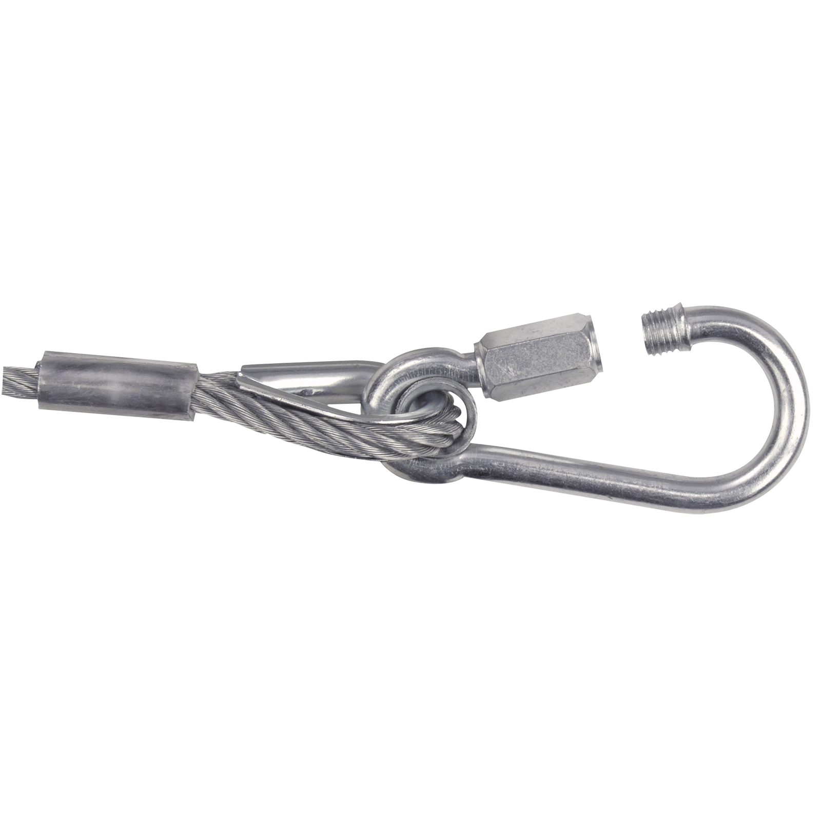 Cavo di sicurezza 6 mm, BGV-C1, 100 cm, argento - Showgear 70167