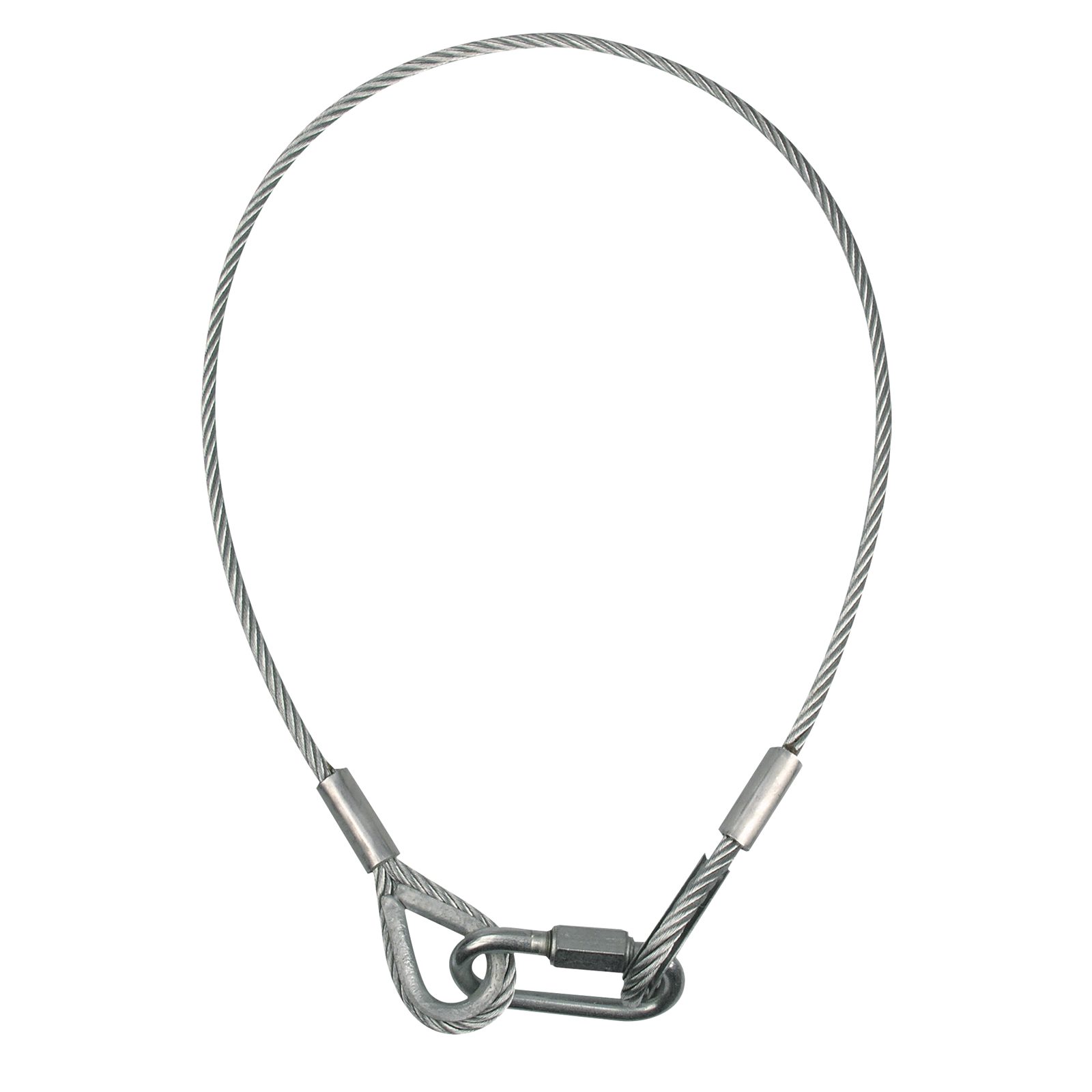 Cavo di sicurezza 8 mm, BGV-C1, 100 cm, argento - Showgear 70168