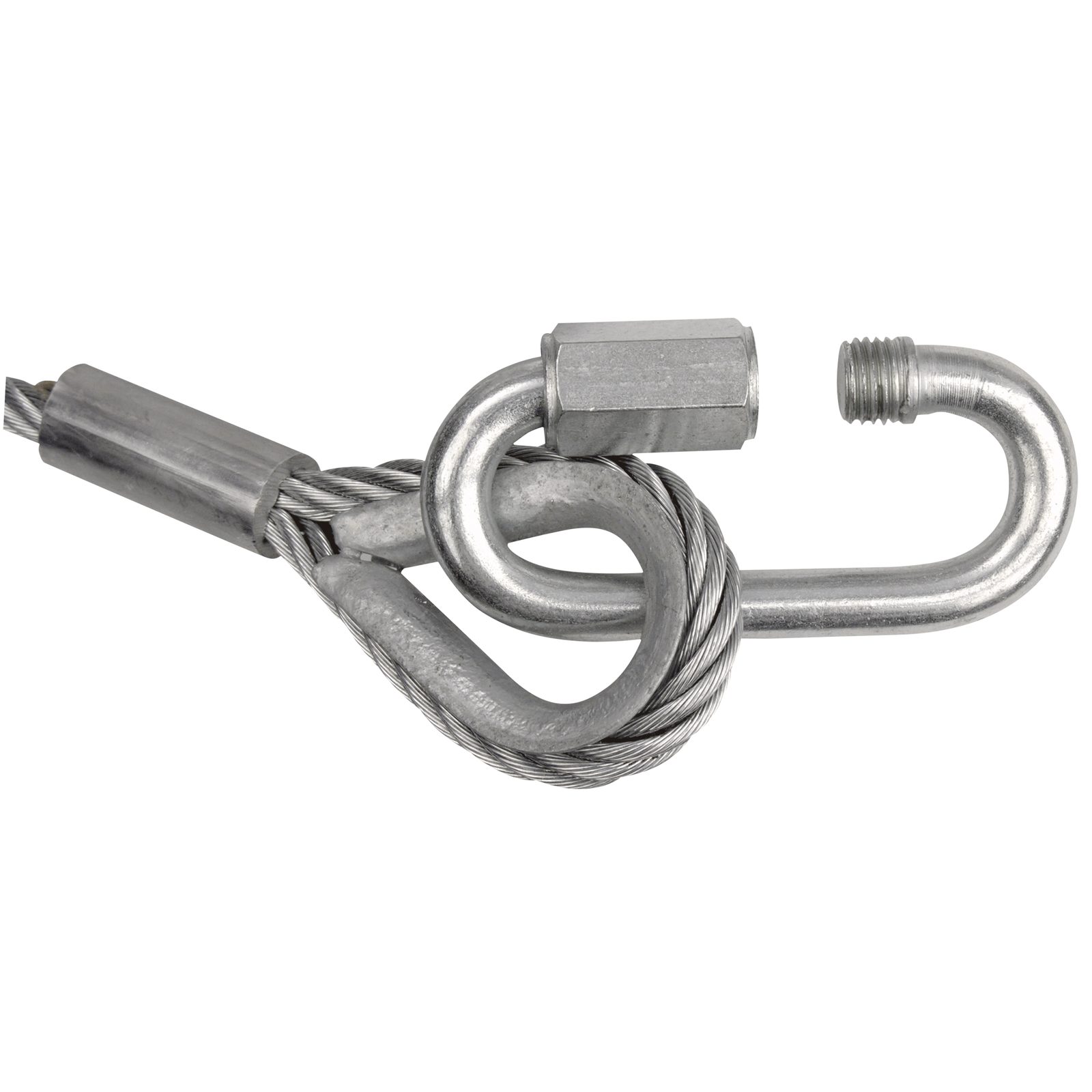 Cavo di sicurezza 8 mm, BGV-C1, 100 cm, argento - Showgear 70168