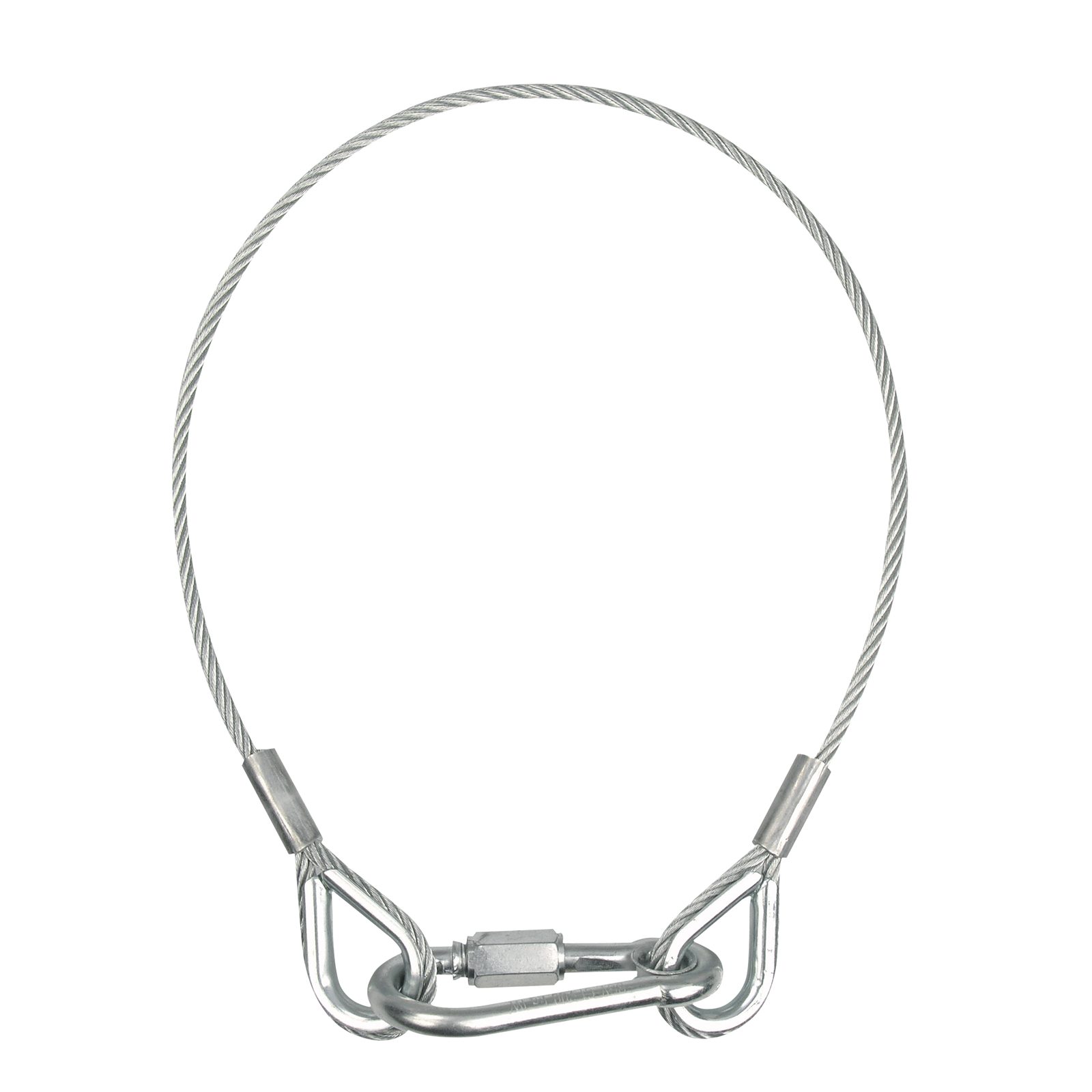 Cavo di sicurezza 5 mm, BGV-C1, 100 cm, argento - Showgear 70169