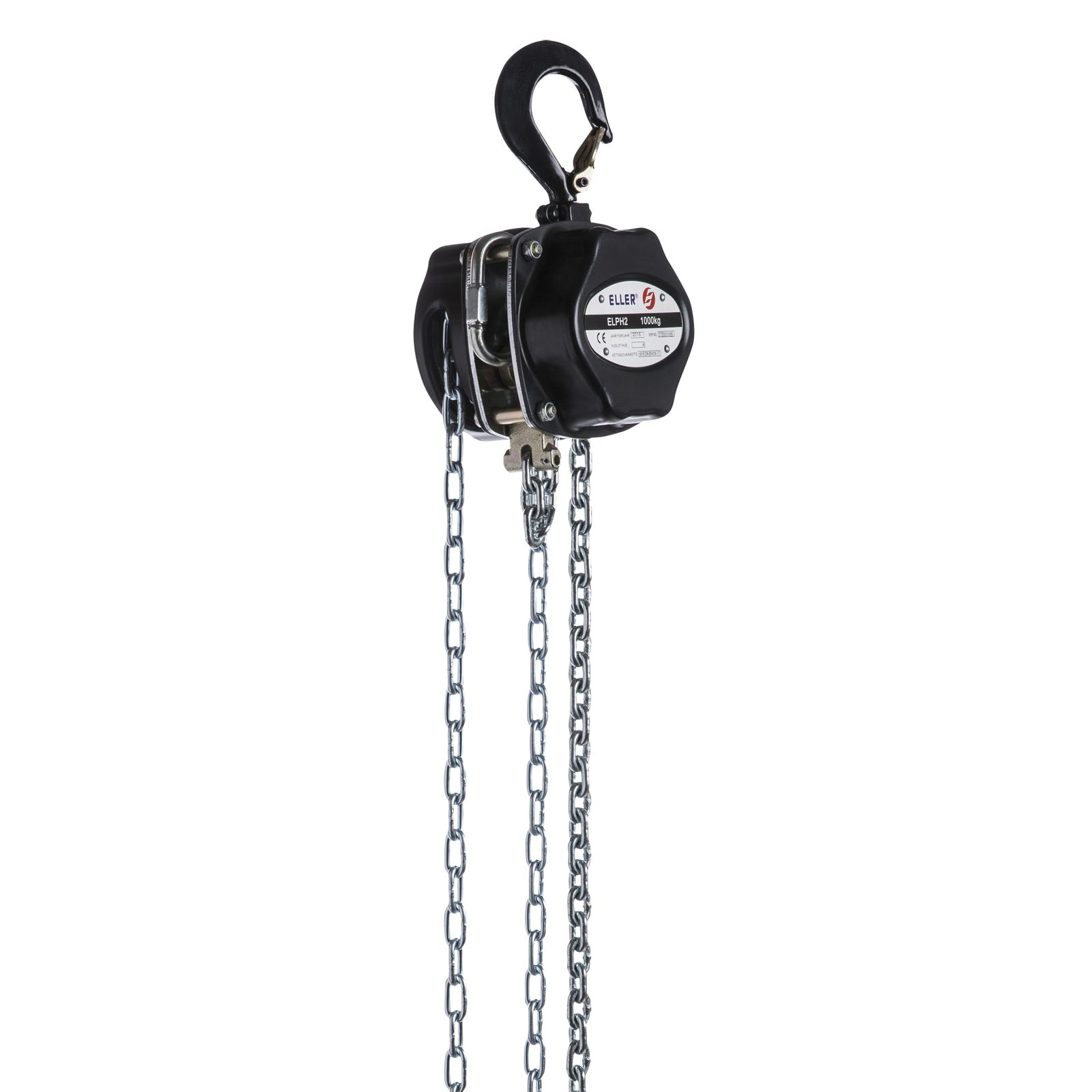 Argano manuale a catena PH2 250 kg altezza sollevamento 8 m - Eller 70224