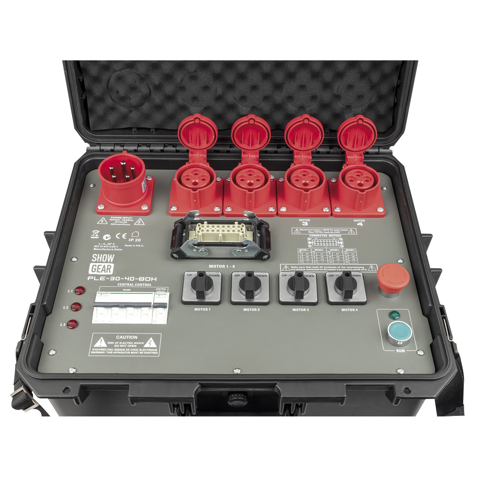 Controller per paranco a controllo diretto 4 canali in valigetta - PLE-30-40 - SHOWGEAR 70236