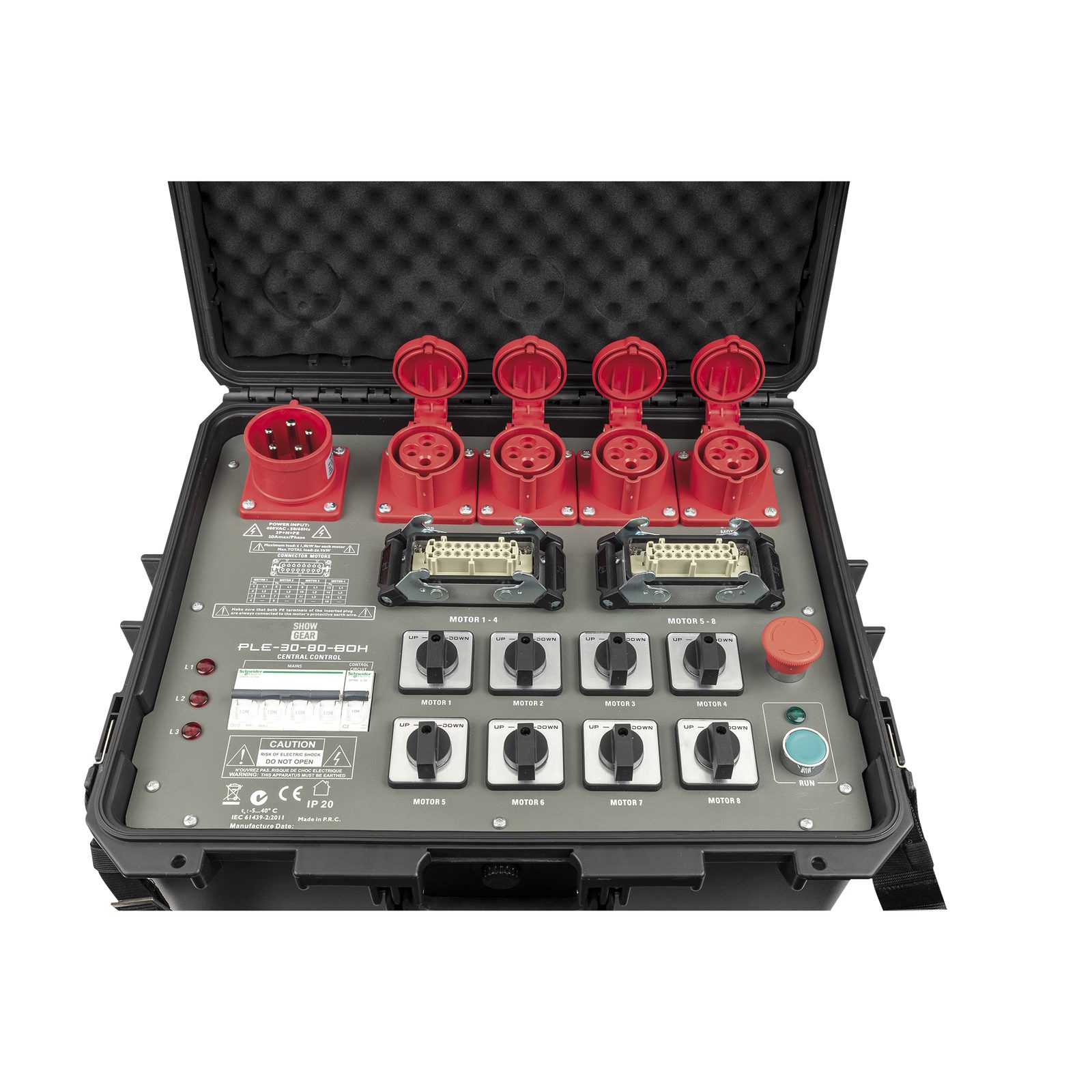 Controller per paranco a controllo diretto 8 canali in valigetta - PLE-30-80 - SHOWGEAR 70237