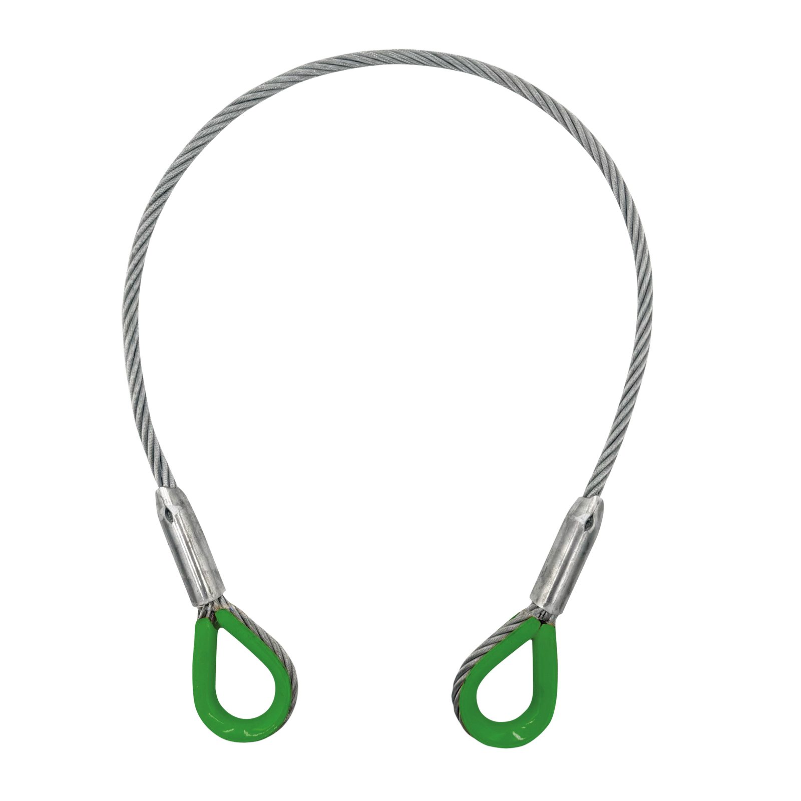 Cavo d'acciaio 14 mm x 2 m, WLL 2t, anima 6x36 WS - Eller 70444