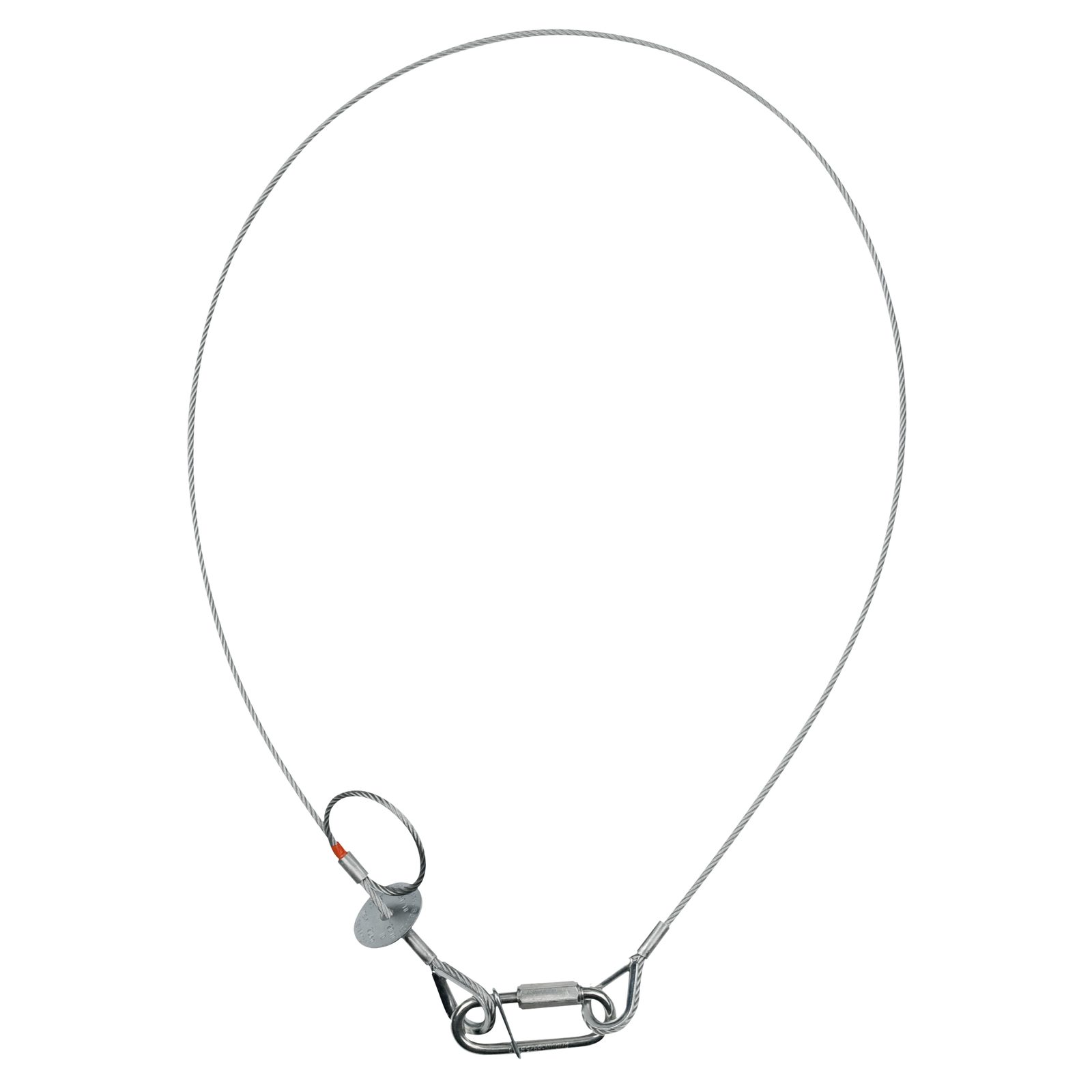 Cavo di sicurezza 3 mm, BGV-C1, 1 m, argento - Saveking 70452