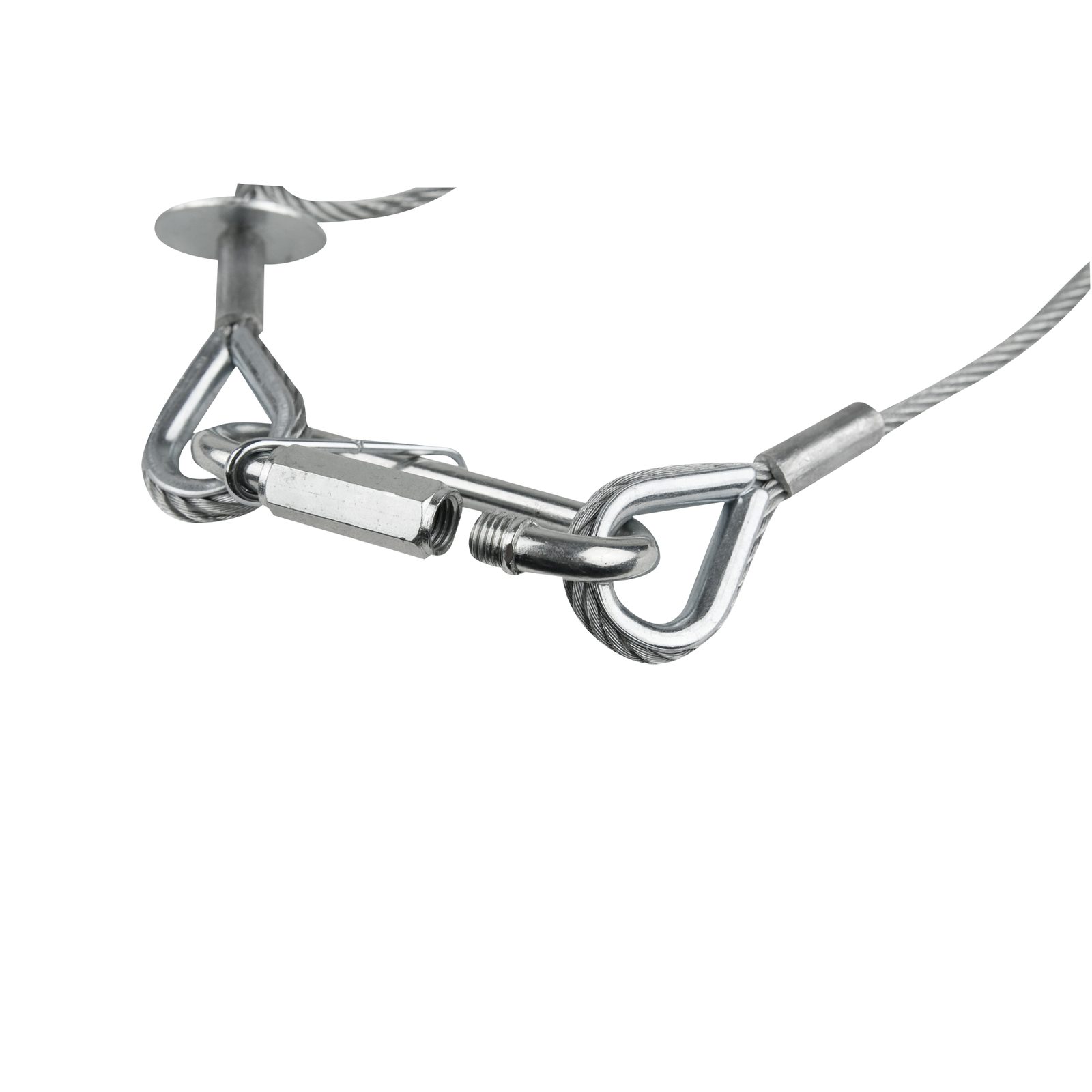 Cavo di sicurezza 4 mm 100 cm argento DGUV - SAVEKING 70457