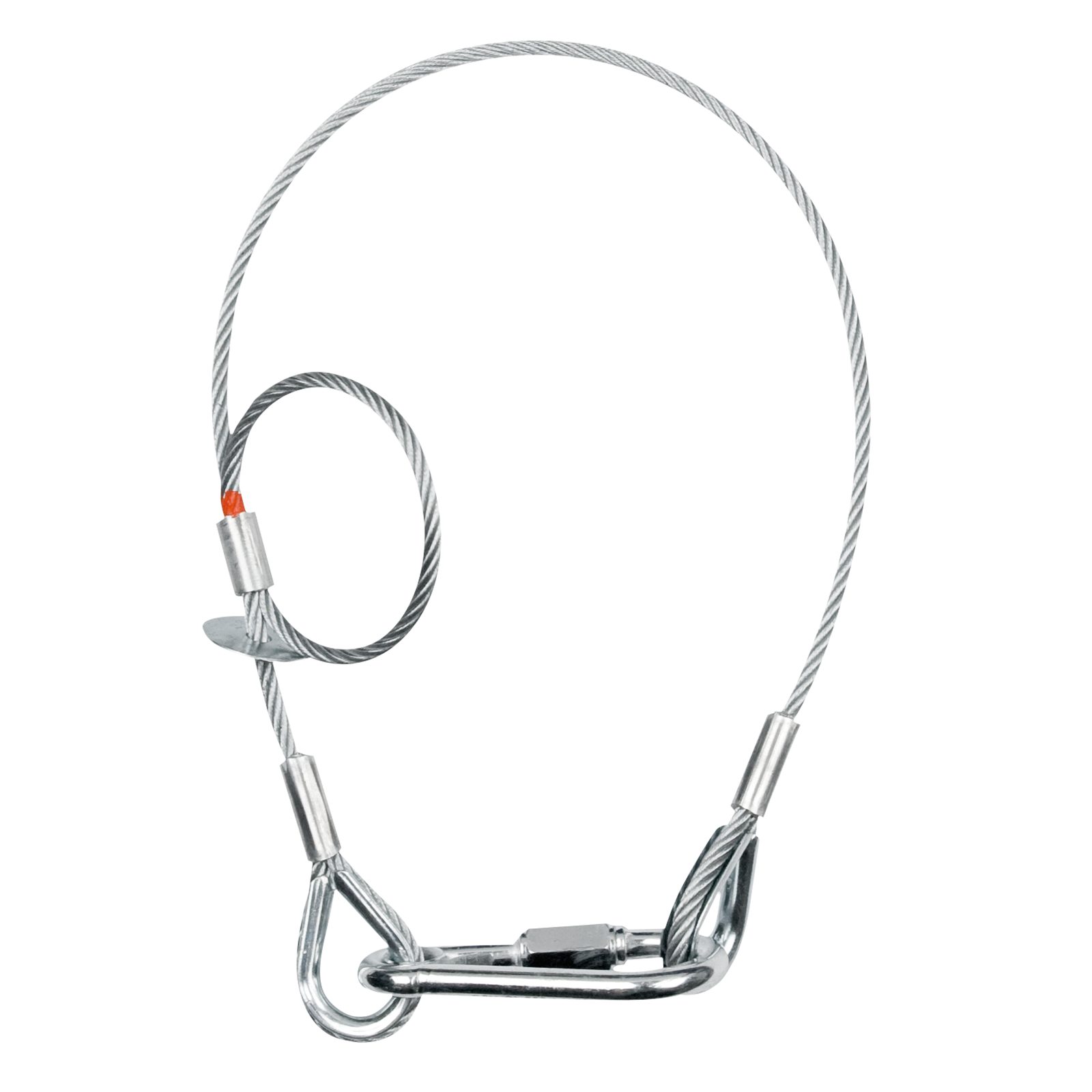 Cavo di sicurezza 5 mm 60 cm argento DGUV - SAVEKING 70459