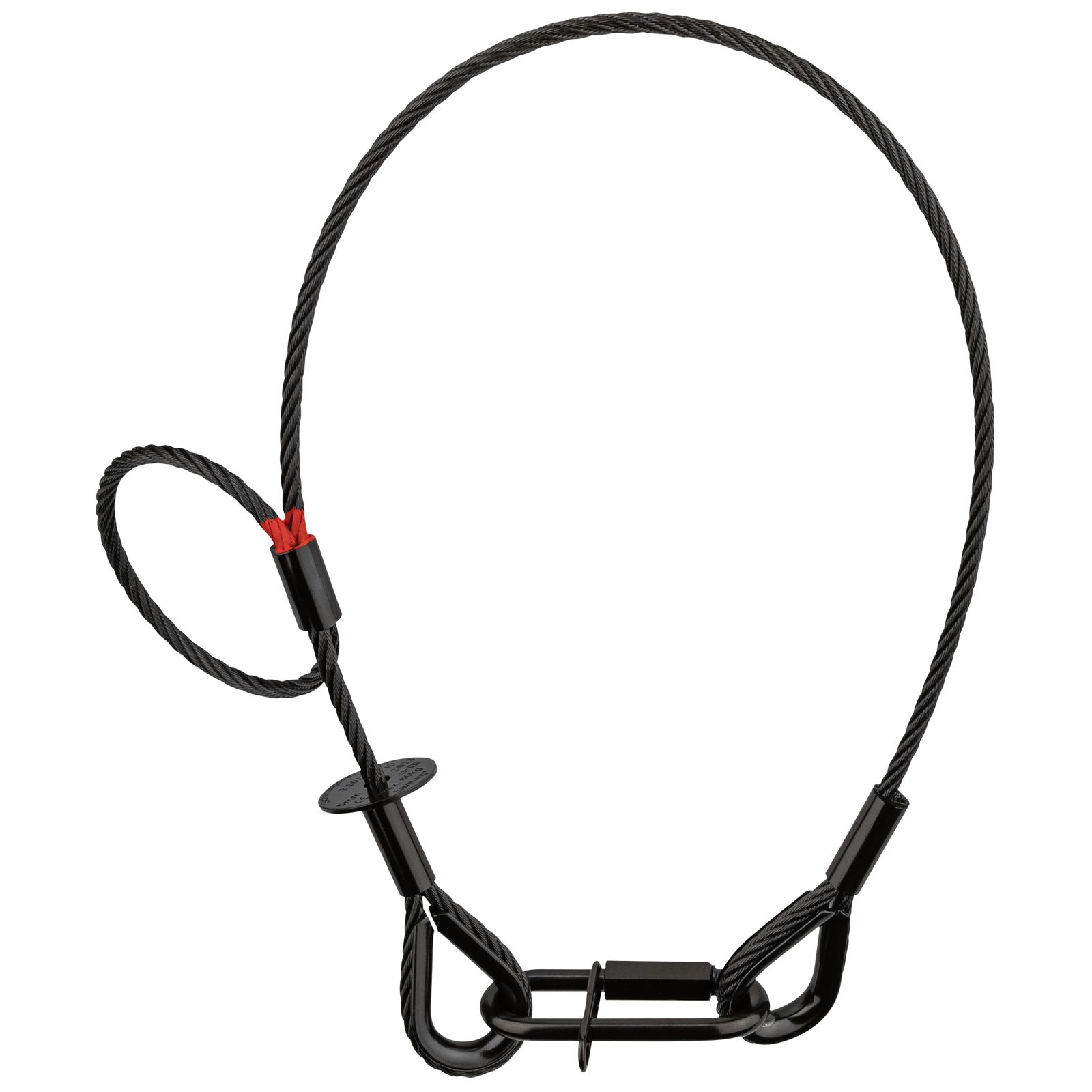 Cavo di sicurezza 5 mm 60 cm nero DGUV - SAVEKING 70460