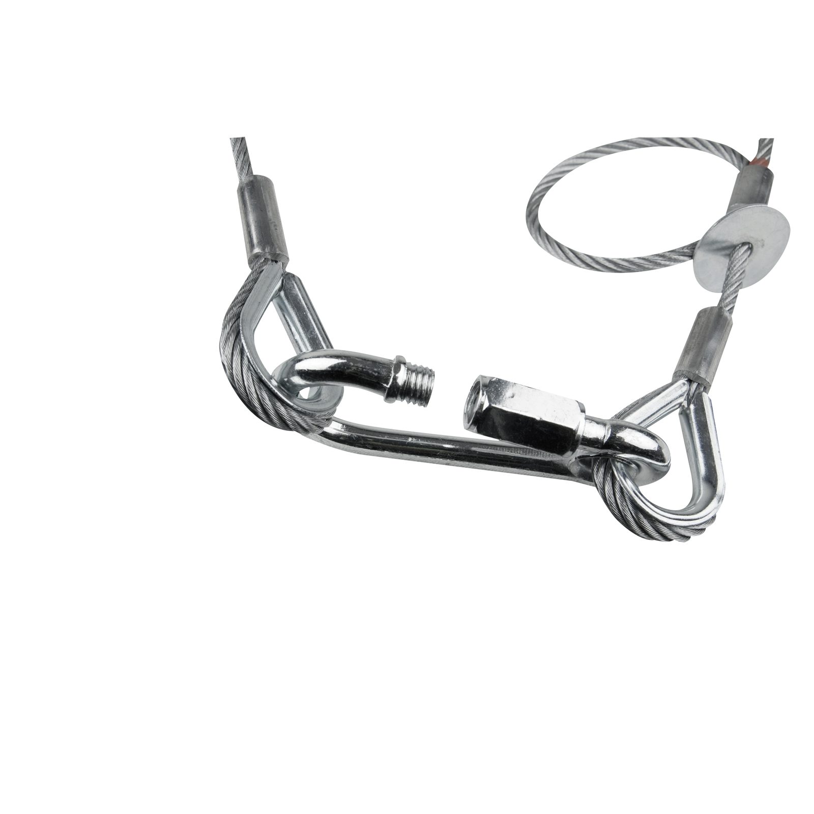 Cavo di sicurezza 5 mm 100 cm argento DGUV - SAVEKING 70461